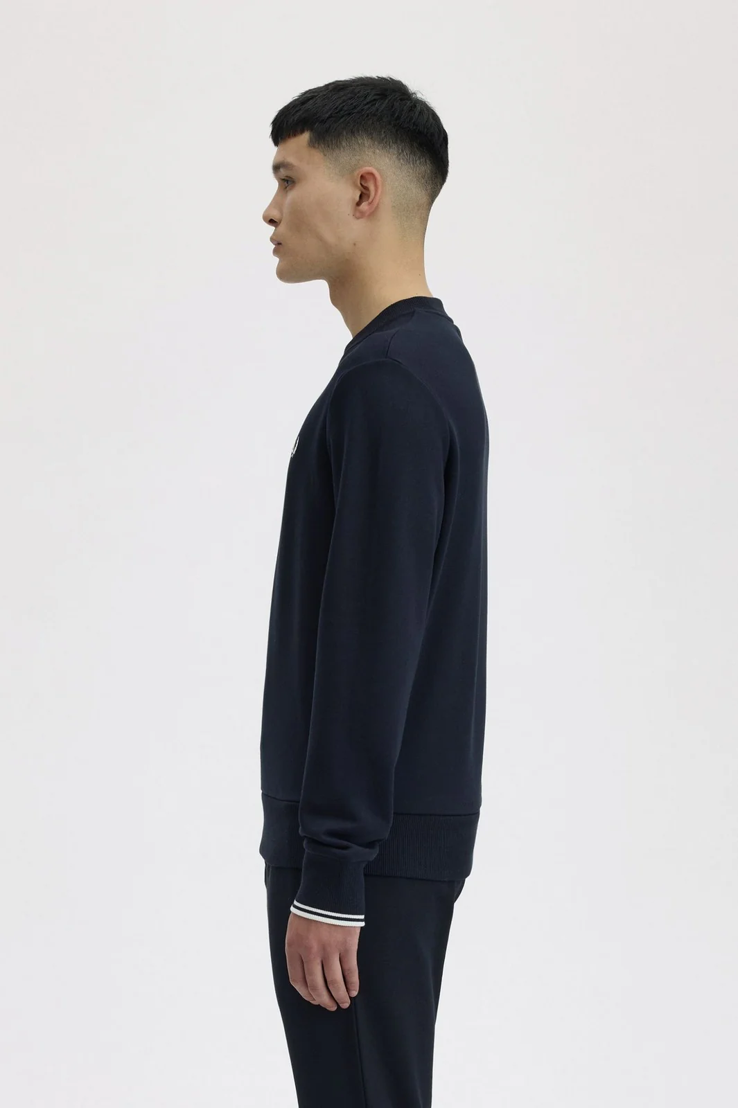 FRED PERRY Felpa Uomo FP CREW NECK SWEATSHIRT FP-M7535-57 248 NAVY - Image 4
