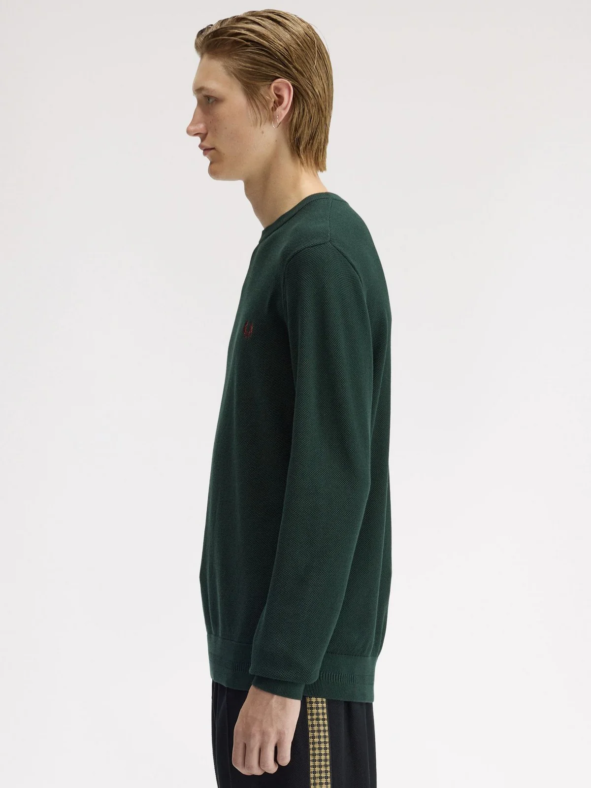 FRED PERRY Maglia Uomo FP PIQUE STITCH JUMPER FP-K1309-57 30A GRASSROOTS - Image 4