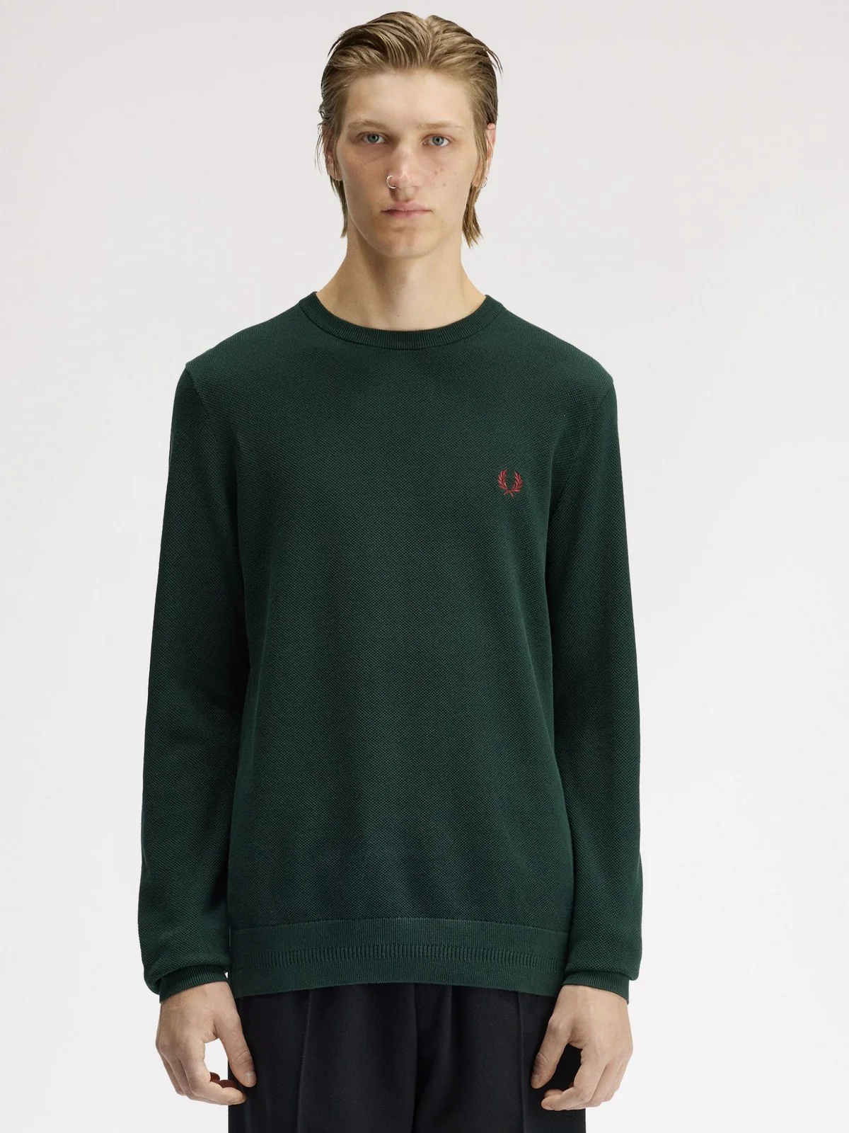 FRED PERRY Maglia Uomo FP PIQUE STITCH JUMPER FP-K1309-57 30A GRASSROOTS - Image 5