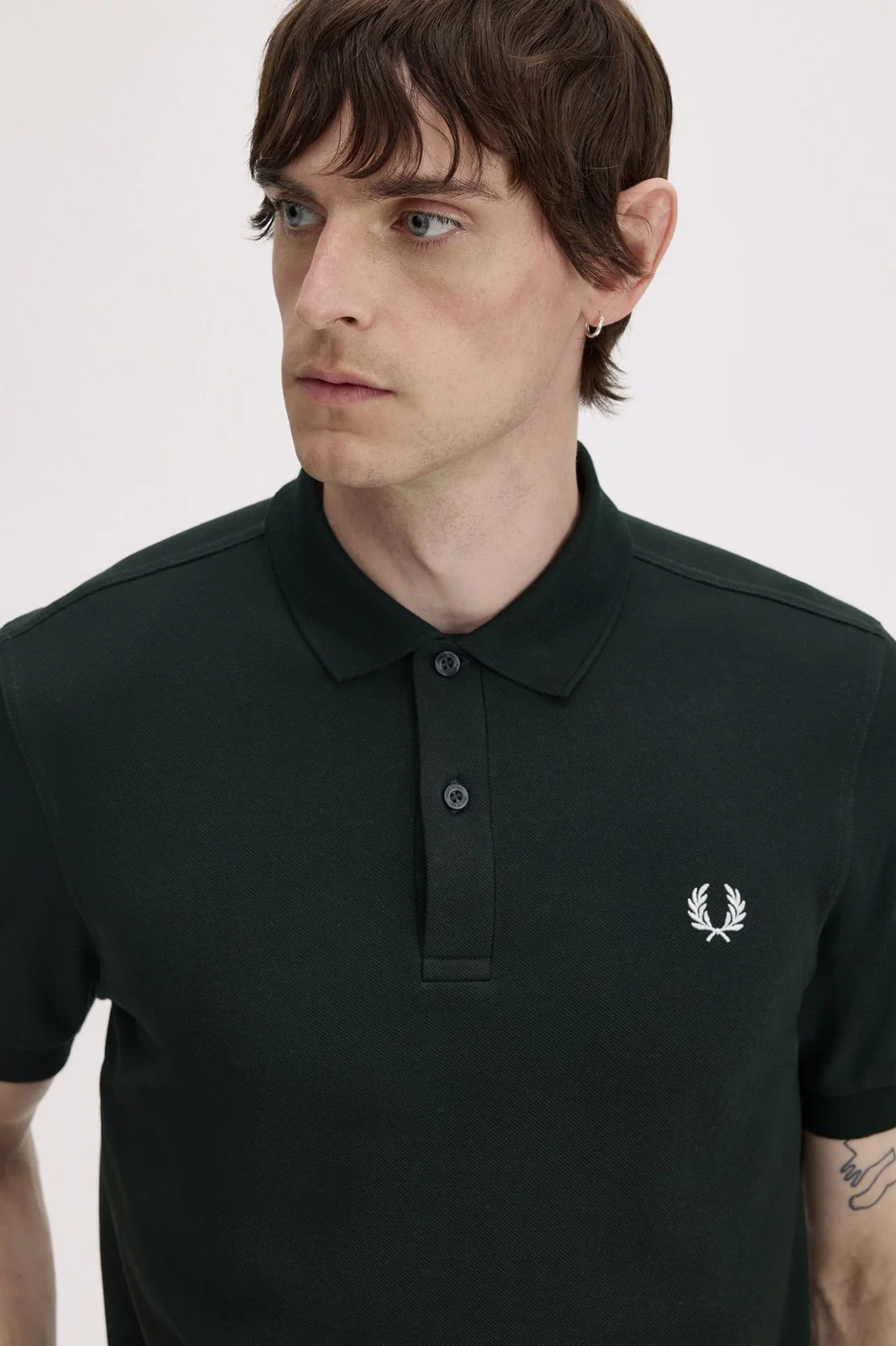 FRED PERRY Polo Uomo FP THE FRED PERRY SHIRT FP-M6000-57 T50 NIGHTGREEN/SNWHT - Image 3
