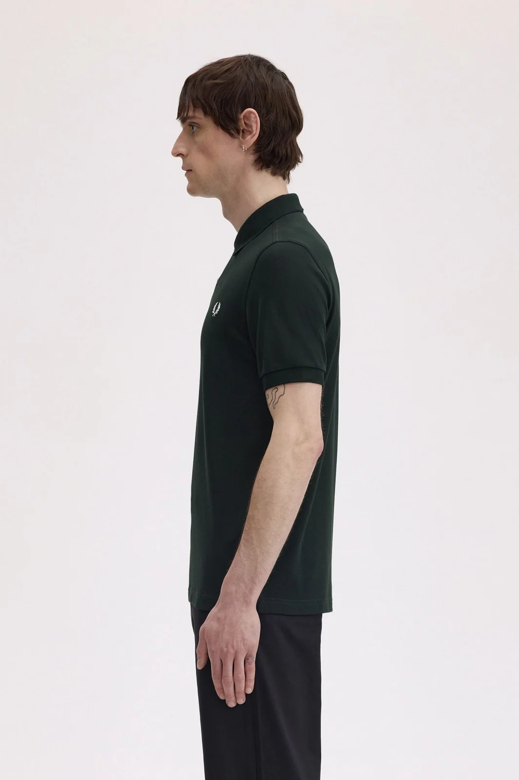 FRED PERRY Polo Uomo FP THE FRED PERRY SHIRT FP-M6000-57 T50 NIGHTGREEN/SNWHT - Image 4