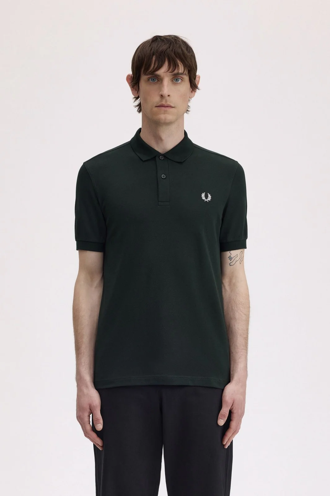 FRED PERRY Polo Uomo FP THE FRED PERRY SHIRT FP-M6000-57 T50 NIGHTGREEN/SNWHT - Image 5