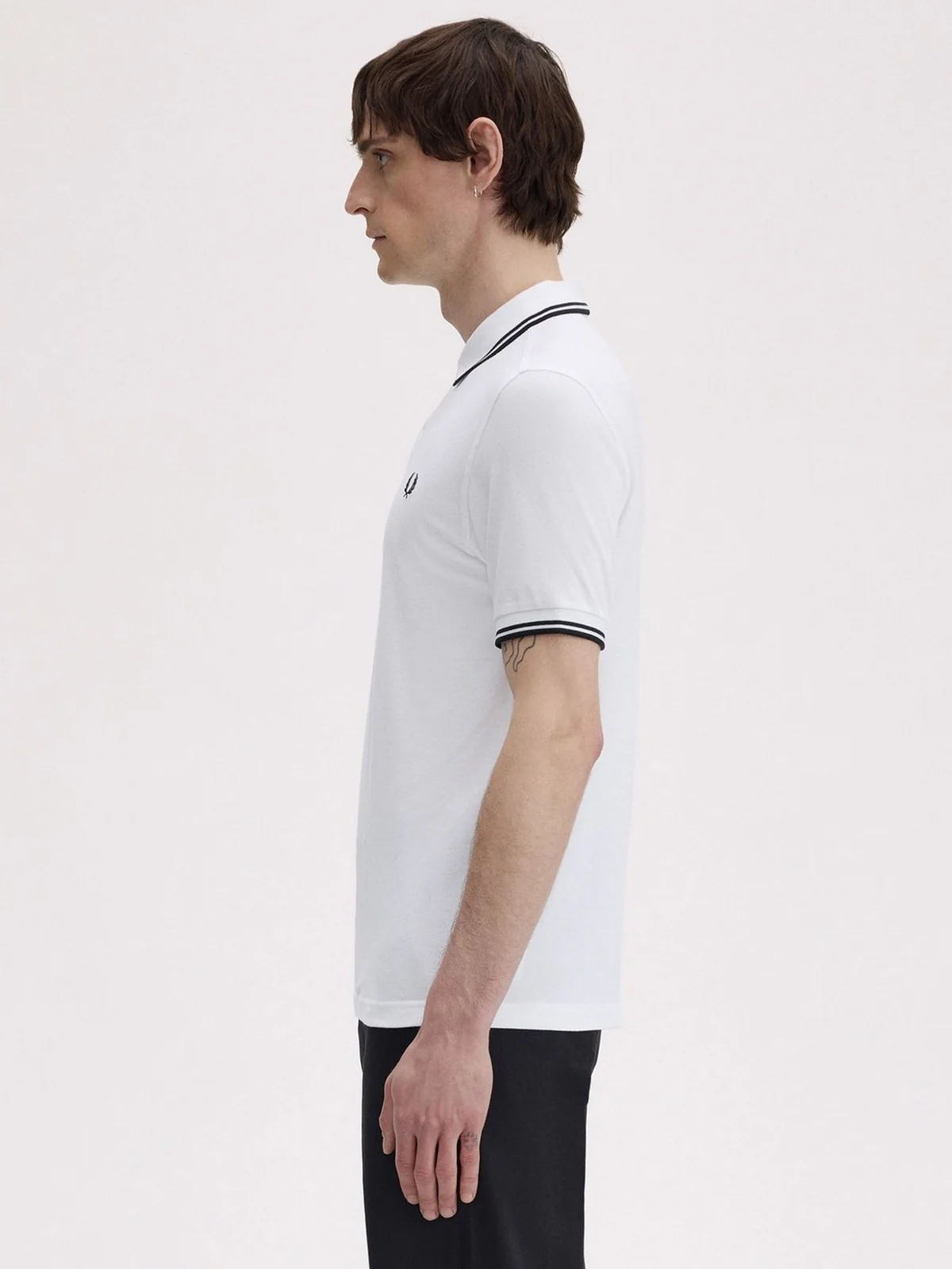 FRED PERRY Polo Uomo FP TWIN TIPPED FRED PERRY SHIRT FP-M3600P-57 200 WHITE - Image 6