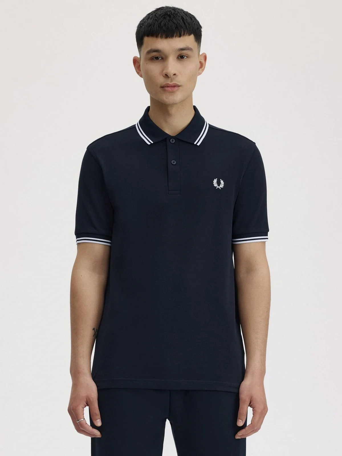FRED PERRY Polo Uomo FP TWIN TIPPED FRED PERRY SHIRT FP-M3600P-57 238 NAVY/WHITE - Image 5