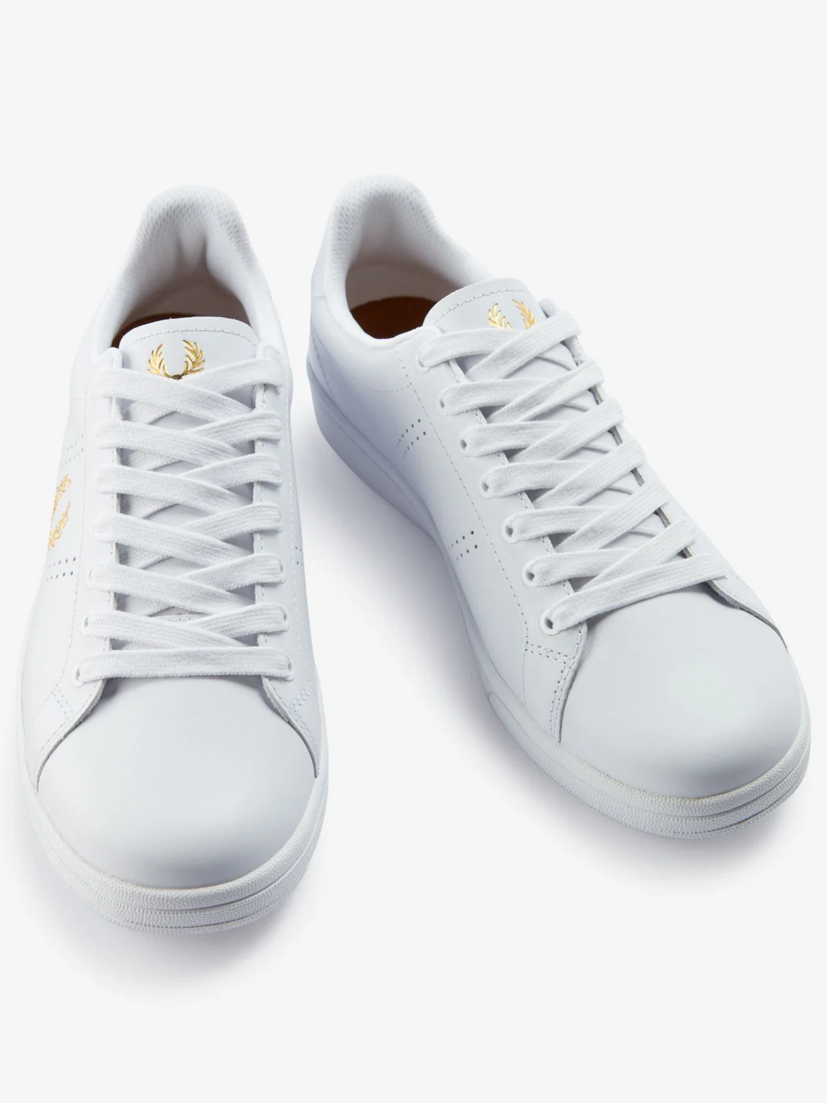 FRED PERRY Sneaker Uomo FP B721 LEATHER FP-B6312-57 T31 WHITE/M GOLD - Image 5