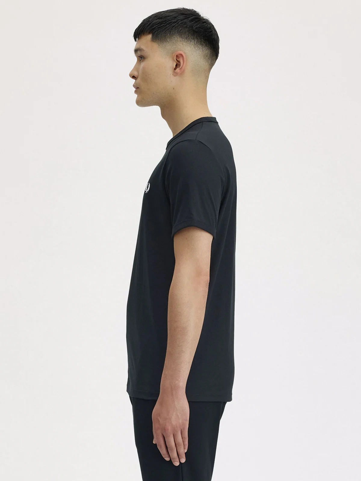 FRED PERRY T-shirt Uomo FP RINGER T-SHIRT FP-M3519-57 102 BLACK - Image 4
