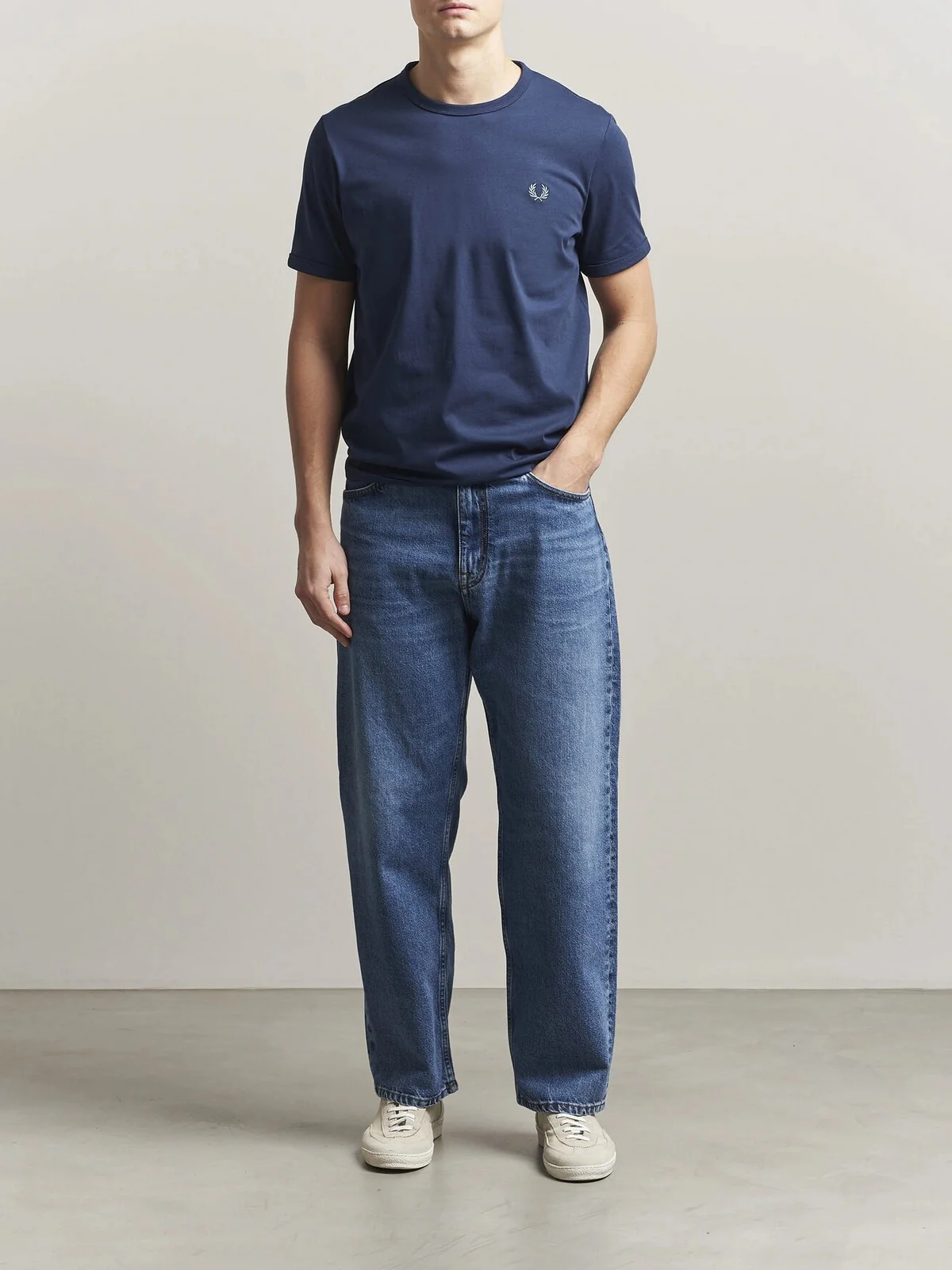 FRED PERRY T-shirt Uomo FP RINGER T-SHIRT FP-M3519-57 31B TENNIS BLUE - Image 4