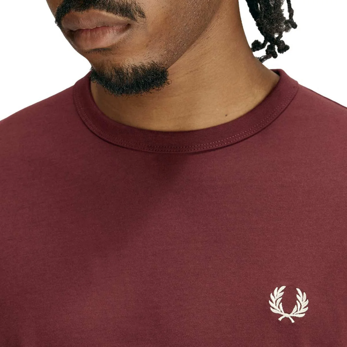 FRED PERRY T-shirt Uomo FP RINGER T-SHIRT FP-M3519-57 K22 OXBLOOD - Image 3