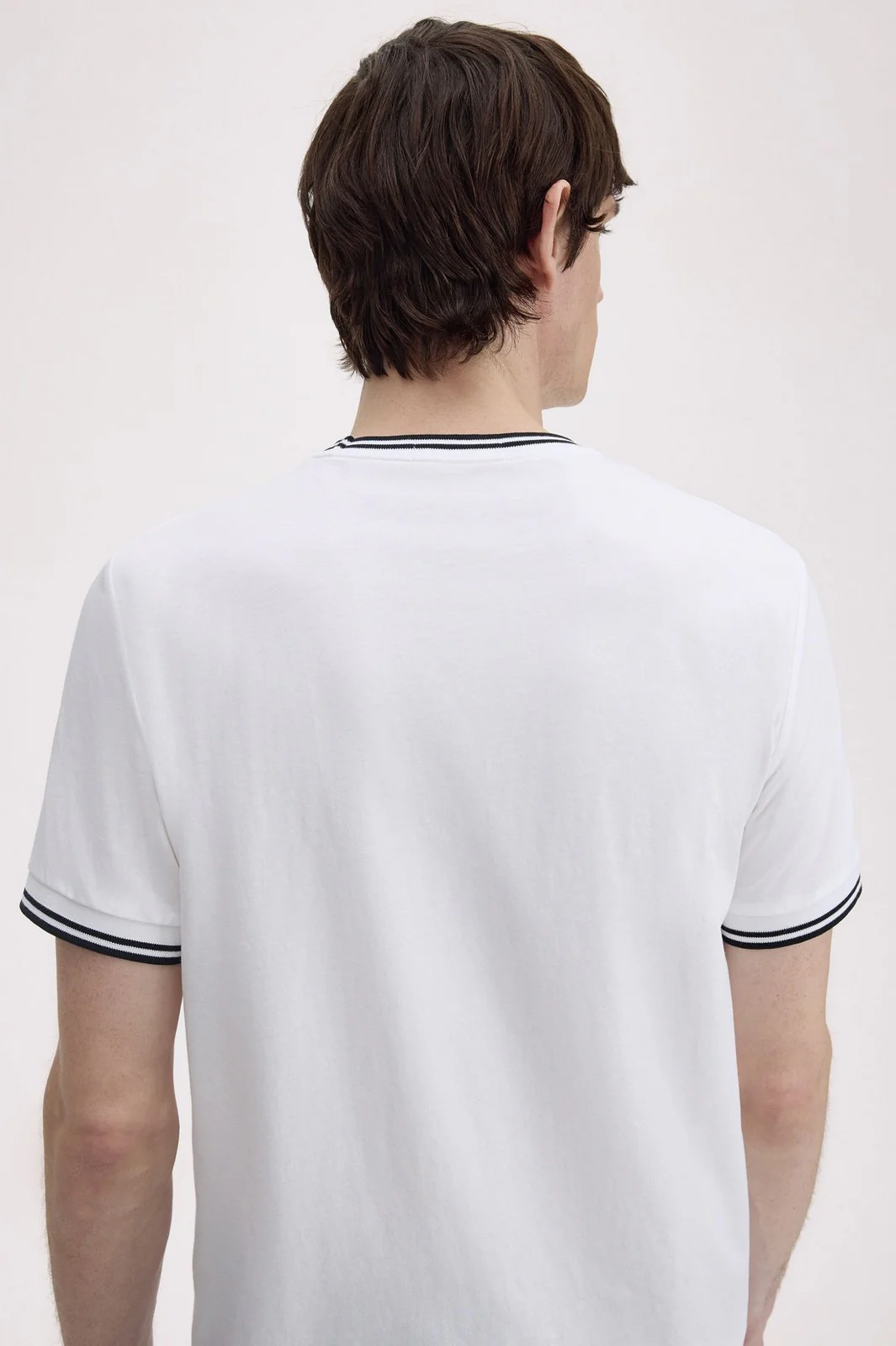 FRED PERRY T-shirt Uomo FP TWIN TIPPED T-SHIRT FP-M1588V-57 100 WHITE - Image 4