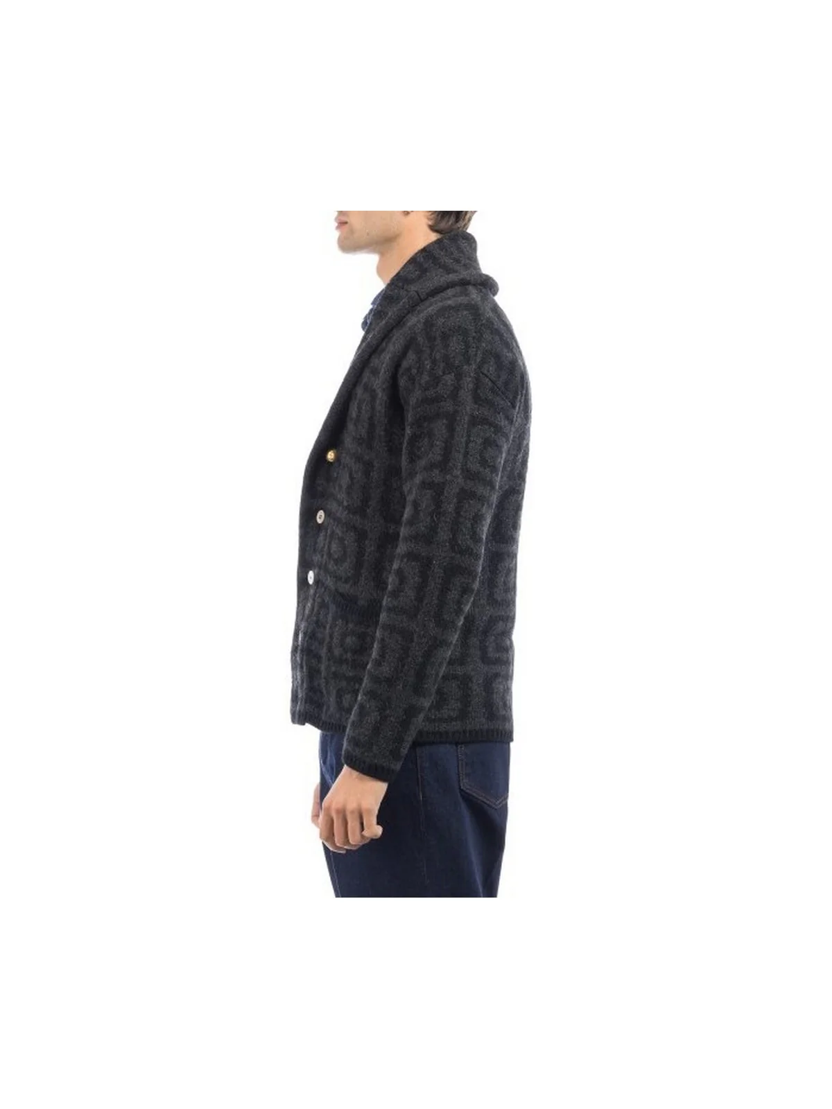 GABRIELE PASINI Cardigan Uomo  49511/1  6252 Nero - Image 7