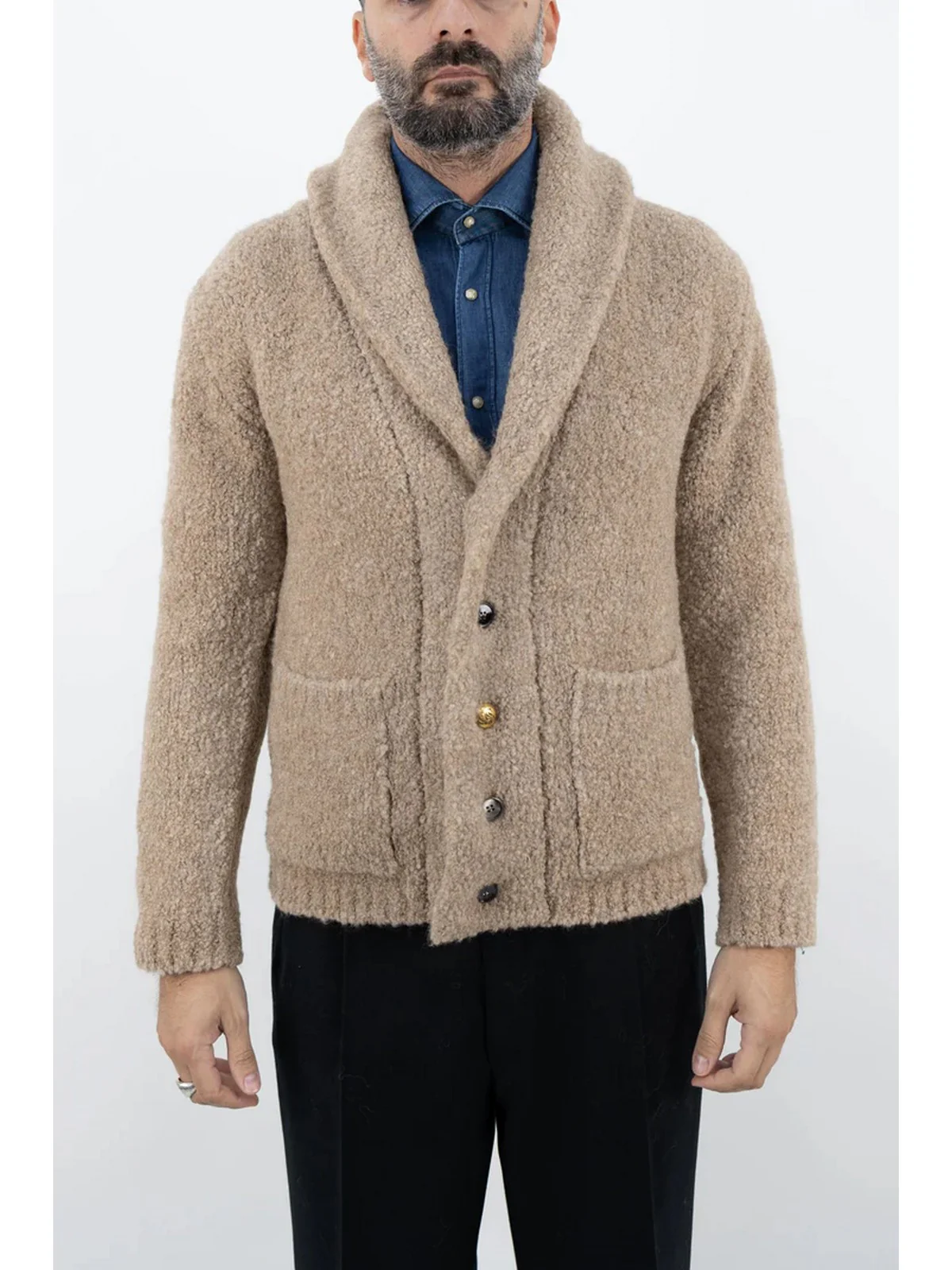 GABRIELE PASINI Cardigan Uomo  49513/1  6252 Marrone - Image 2