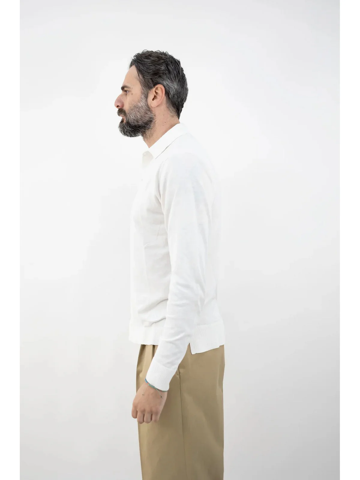 GABRIELE PASINI Cardigan Uomo 59003/1 6261 Bianco - Image 3