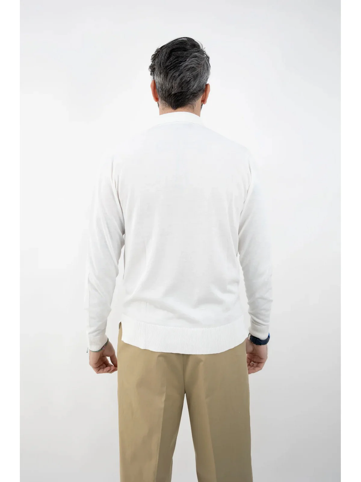 GABRIELE PASINI Cardigan Uomo 59003/1 6261 Bianco - Image 4