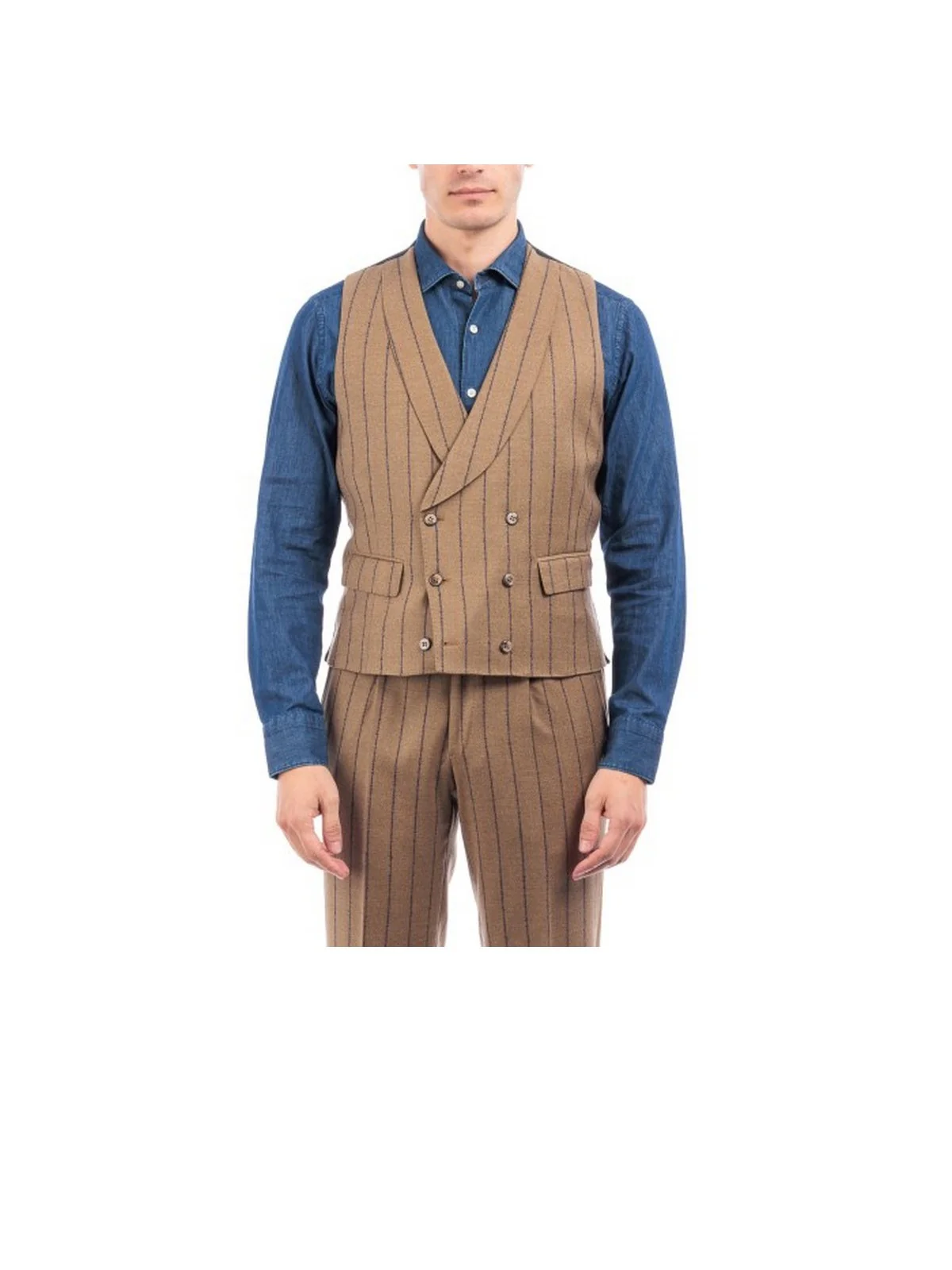 GABRIELE PASINI Gilet Uomo  43556/2  1052 Marrone - Image 2