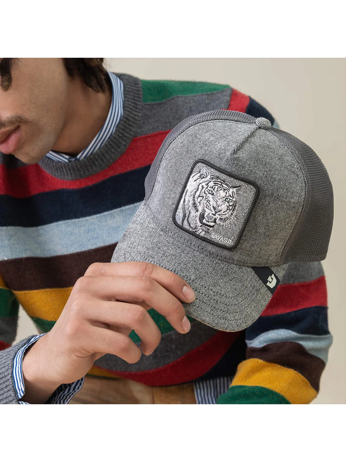 GOORIN BROS Cappello Uomo DENIM SAVAGE 101-2591 DEN GRAY DENIM - Image 4