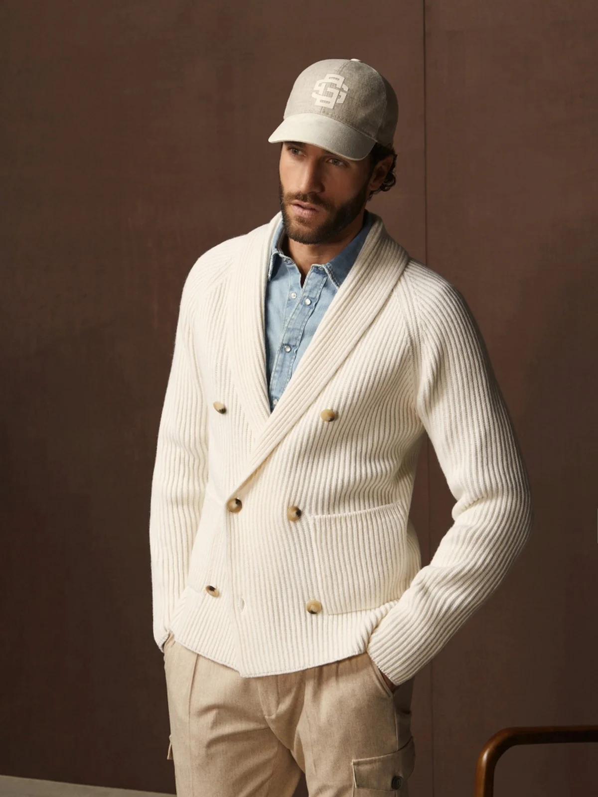 GRAN SASSO Cardigan Uomo  13183/25072 001 Bianco - Image 3