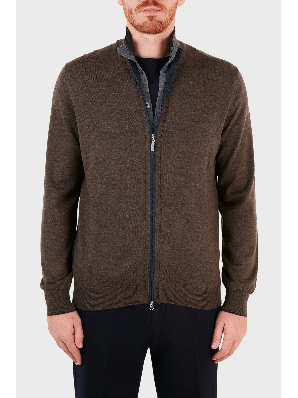 GRAN SASSO Cardigan Uomo 57142/14223 186 Marrone - Image 3