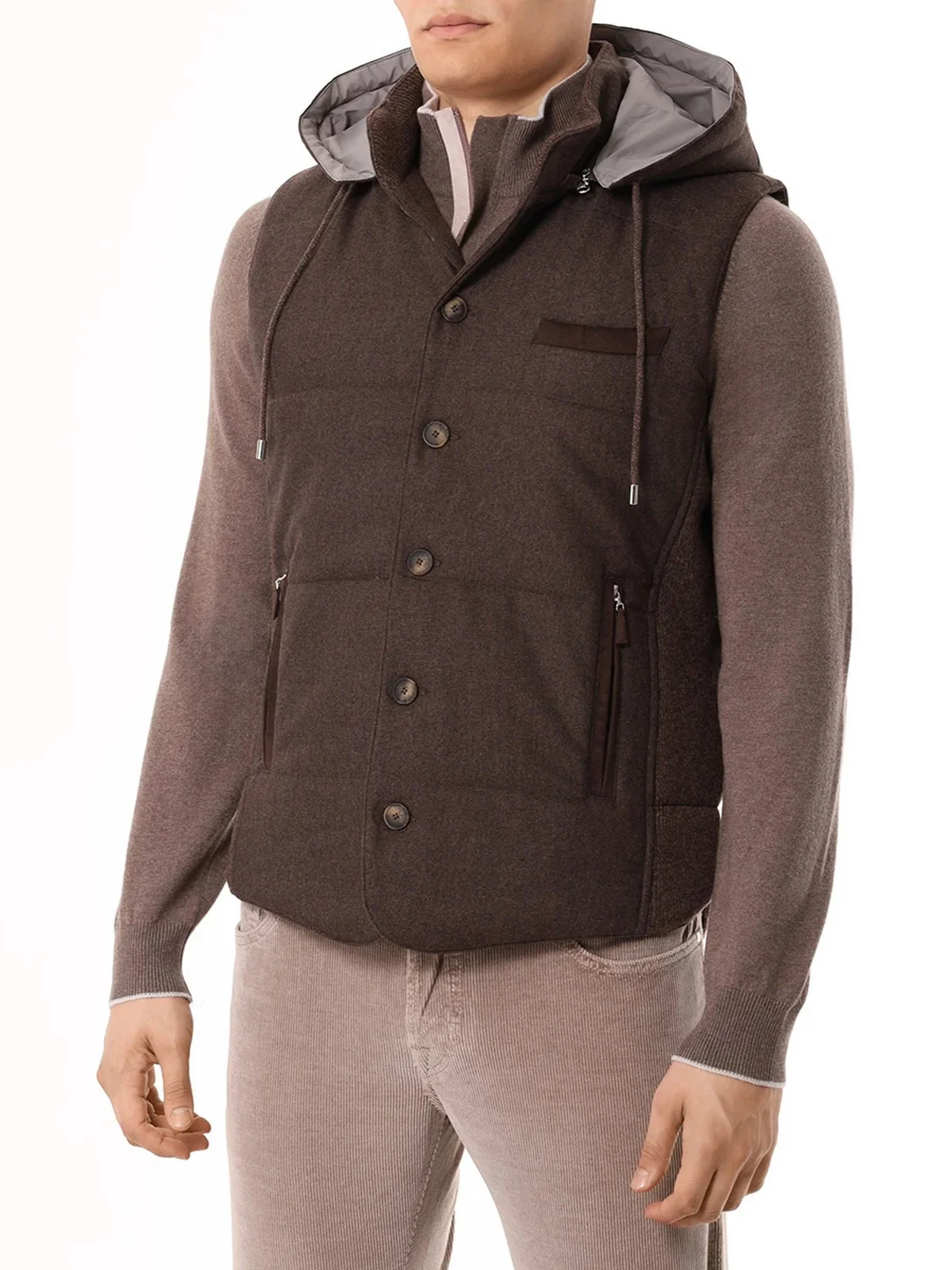 GRAN SASSO Gilet Uomo  23192/51303 194 Marrone - Image 4