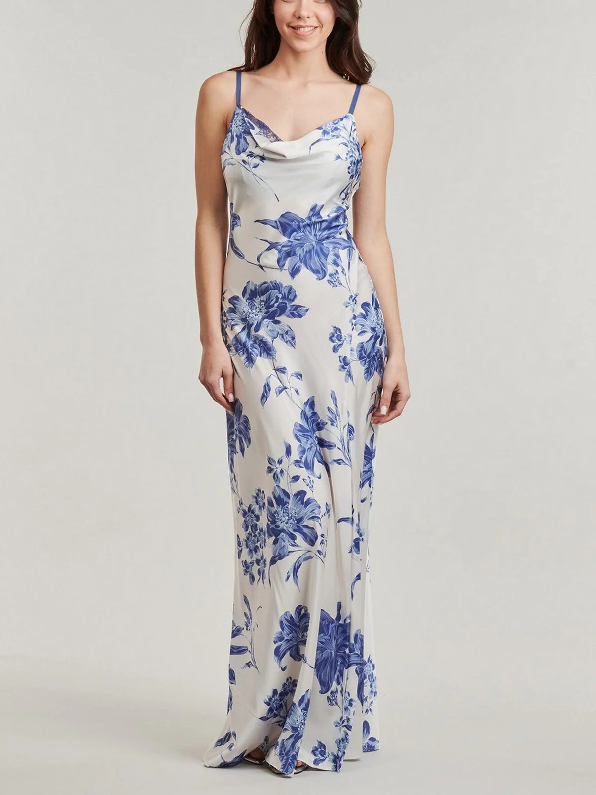 GUESS Abito Donna ADLE LACE NECKLINE LONG DRESS W5GK10 WF1T2 P7WQ Bianco - Image 2