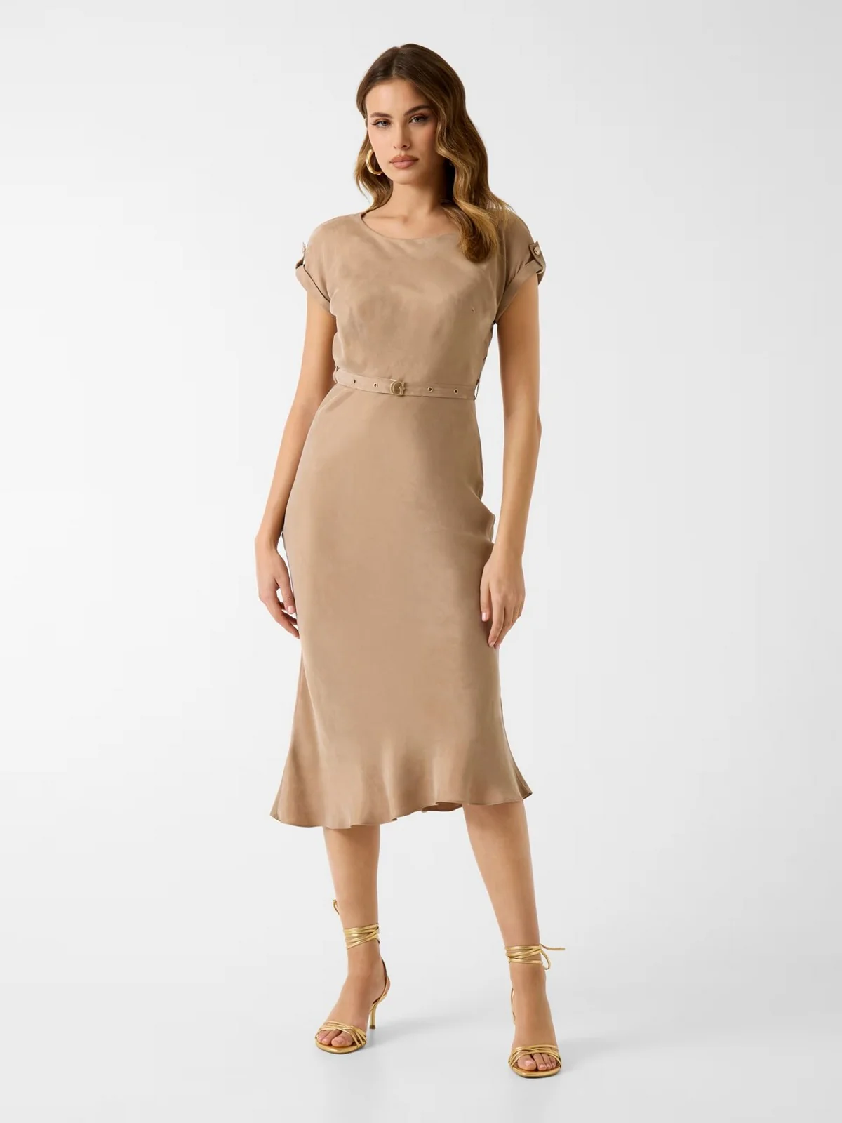 GUESS Abito Donna DALIA BELTED DRESS W6GK50 W1950 G1DQ WET SAND - Image 2