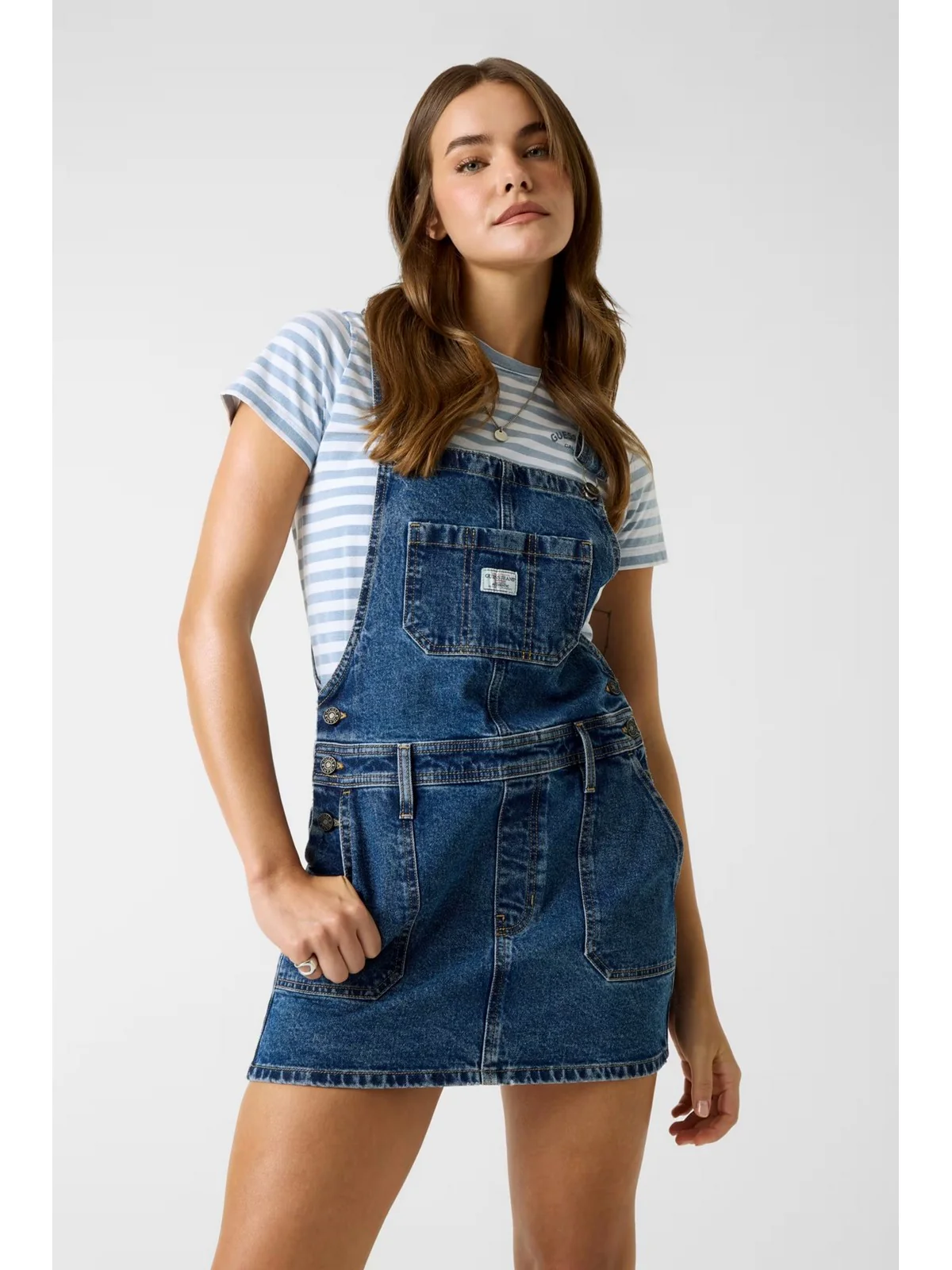 GUESS Abito Donna GJ OVERALL DRESS W6GK25 D5M4O GVMU GJ VEIN MEDIUM USED - Image 2