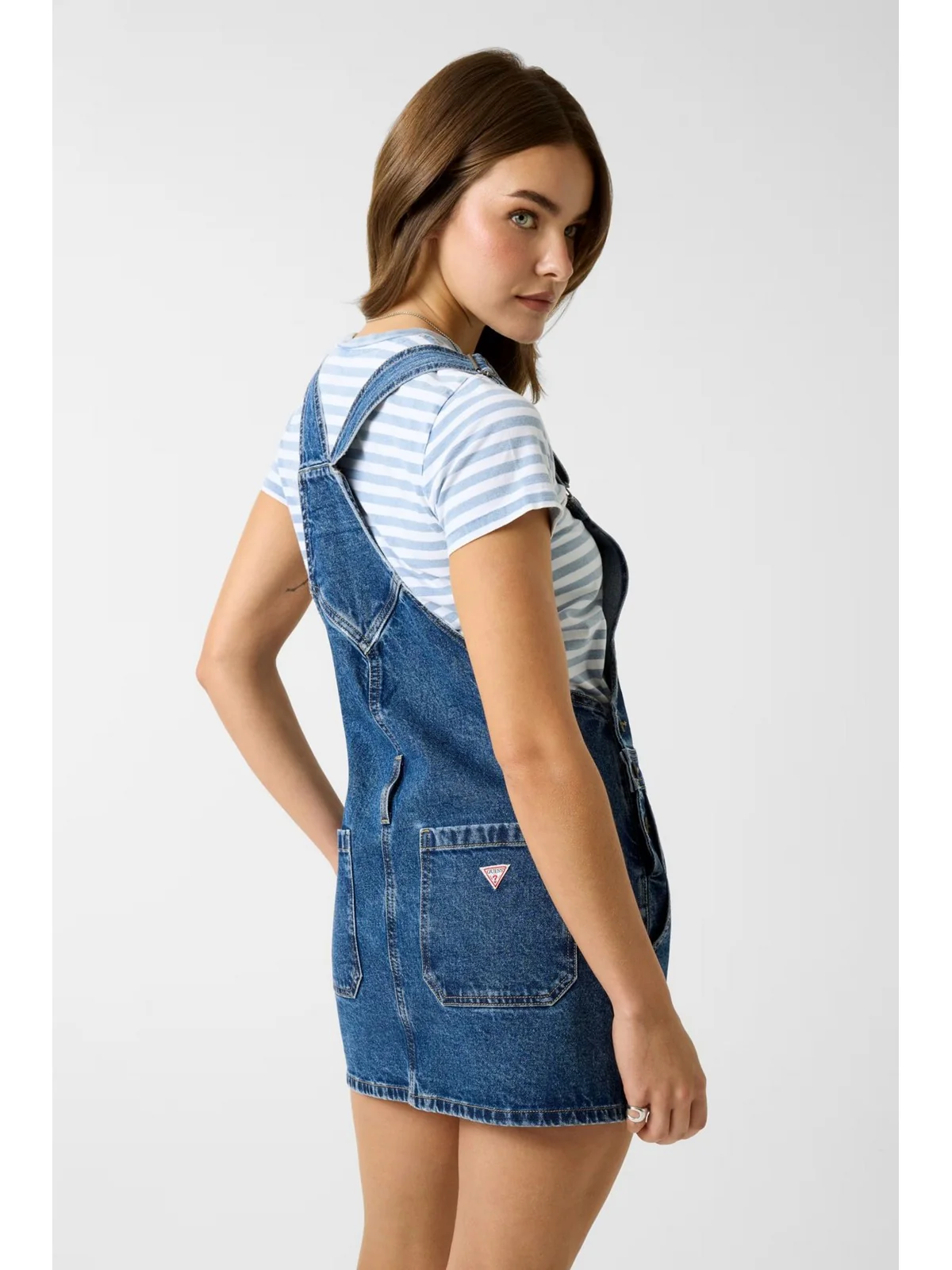 GUESS Abito Donna GJ OVERALL DRESS W6GK25 D5M4O GVMU GJ VEIN MEDIUM USED - Image 4