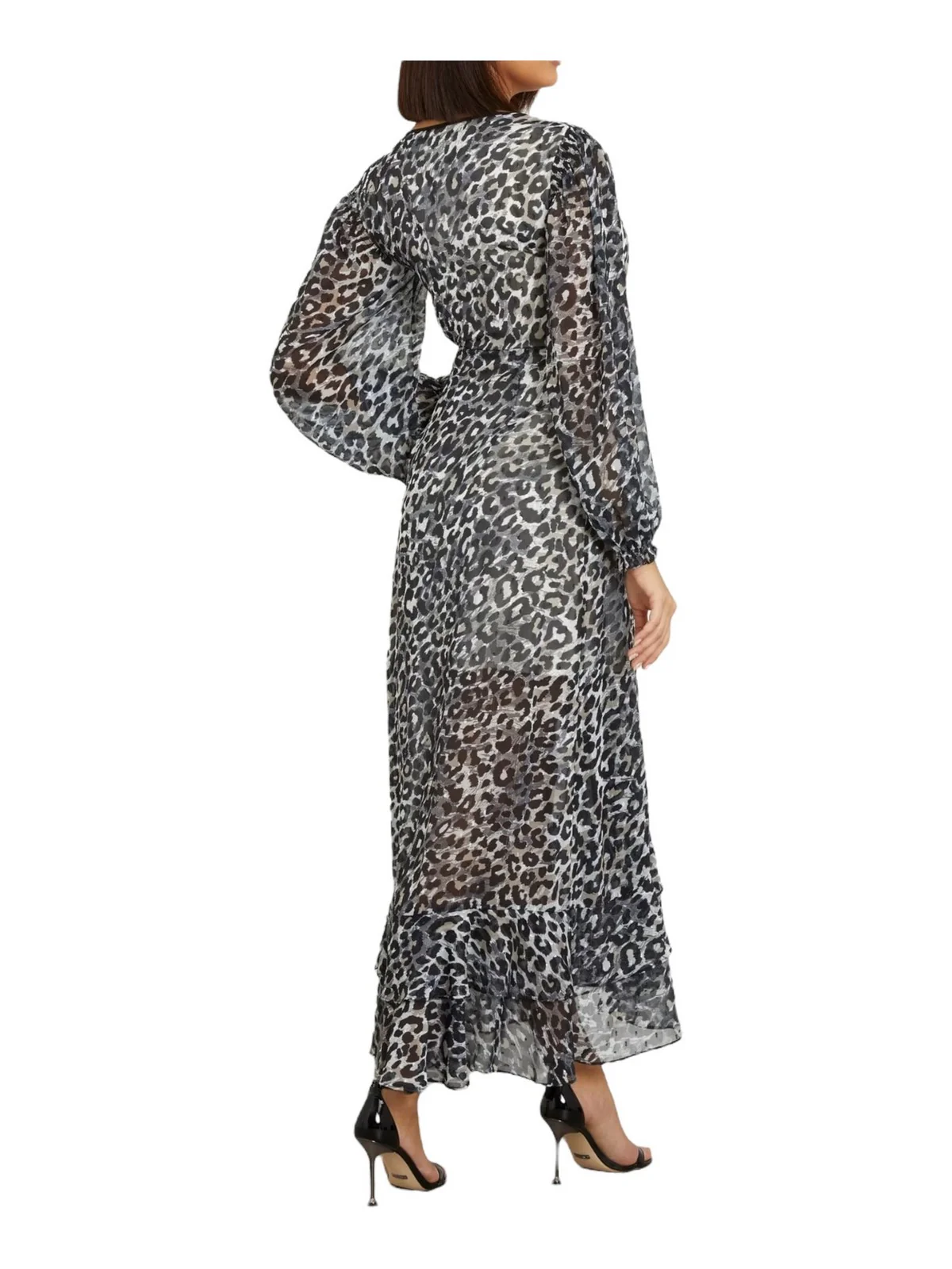 GUESS Abito Donna Ls Felisia Wrap Long W4RK24 WFX02 P22W Nero - Image 3