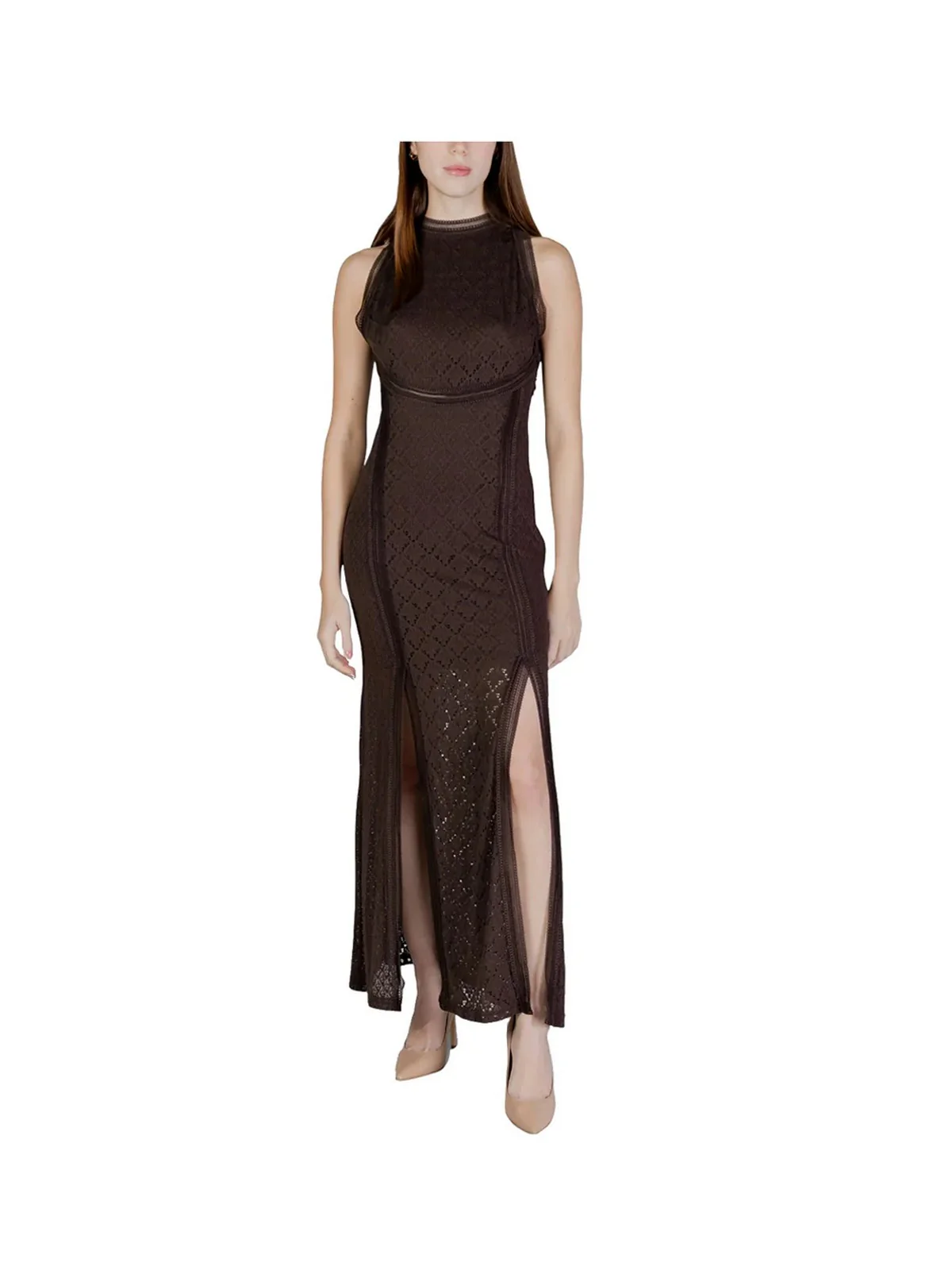 GUESS Abito Donna New Liza Dress W6GK16 K2953 G1EB REGAL BROWN - Image 2