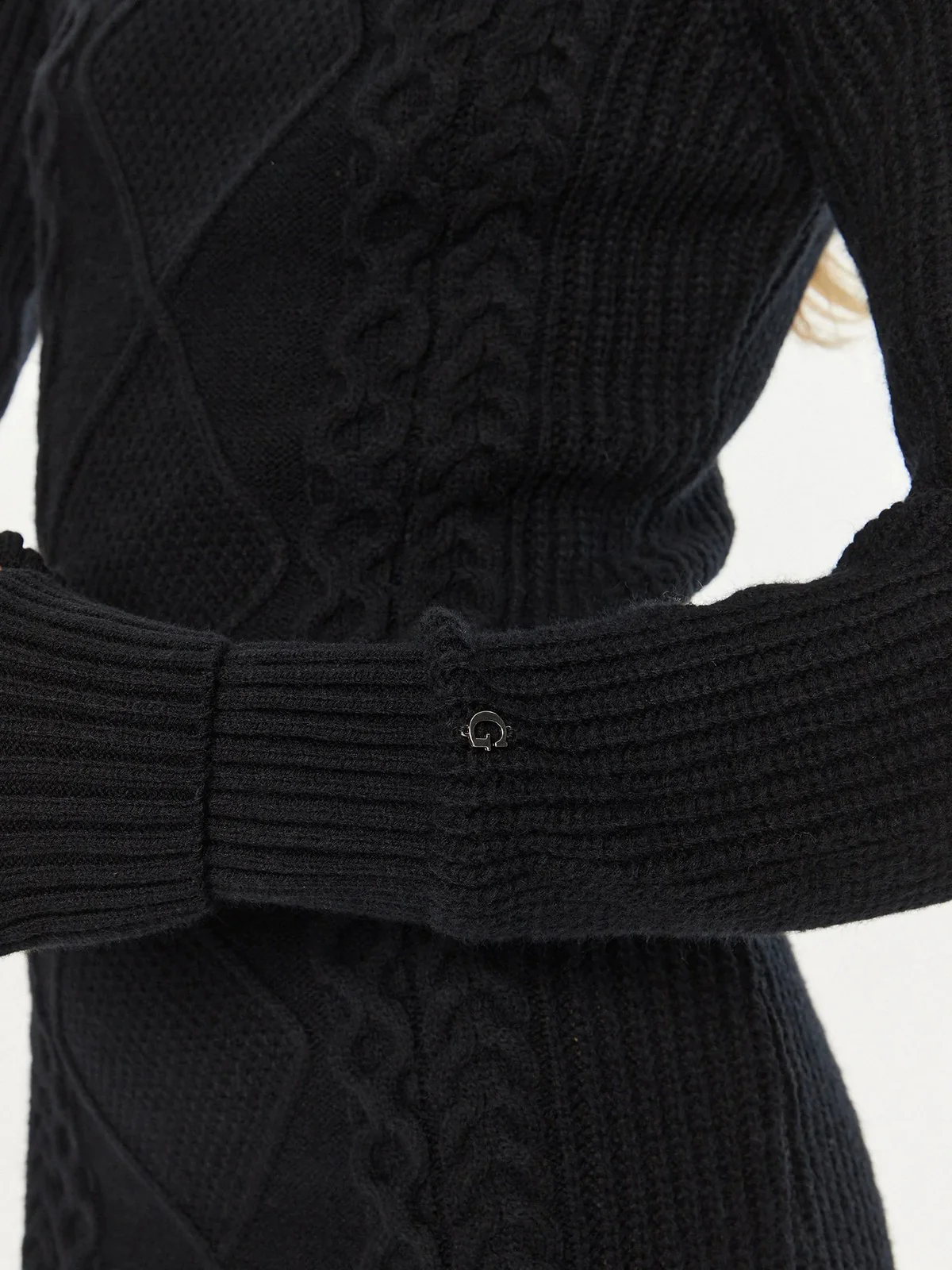GUESS Abito Donna SERENA LS CN DRESS SWTR W4BK17 Z3HW0 JBLK Nero - Image 5
