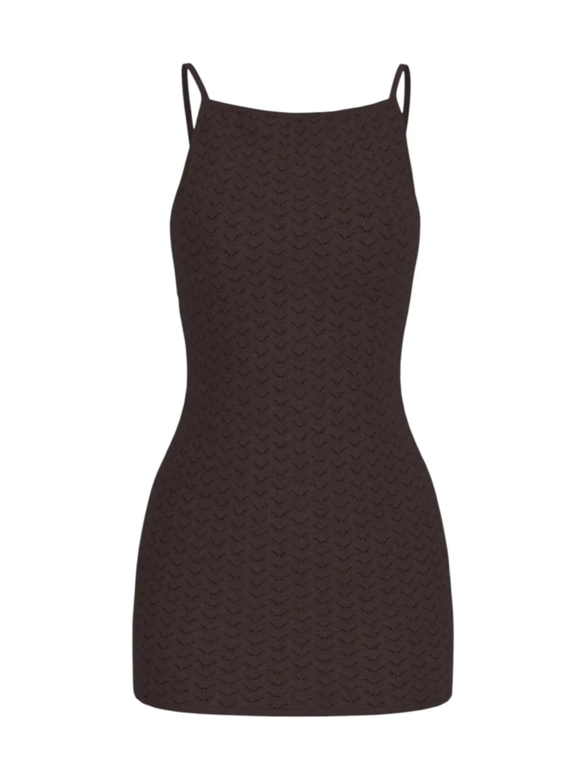 GUESS Abito Donna SL JEN TEXTURED POINTELLE MIRA W6GKAA Z0783 FN09 REGAL BROWN MULTI - Image 2