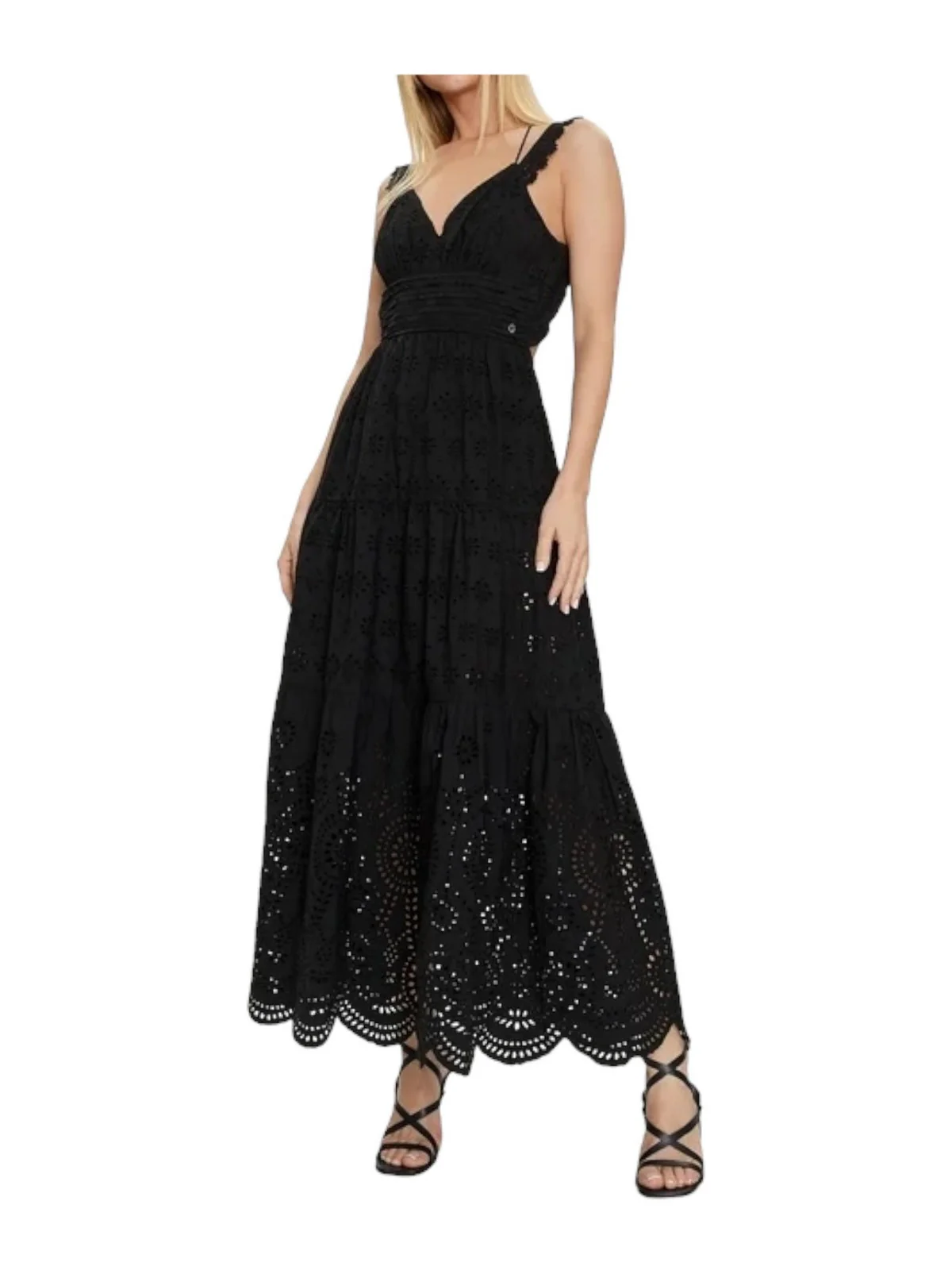 GUESS Abito Donna Sl Palma Long Dress W4GK46 WG571 JBLK Nero - Image 2