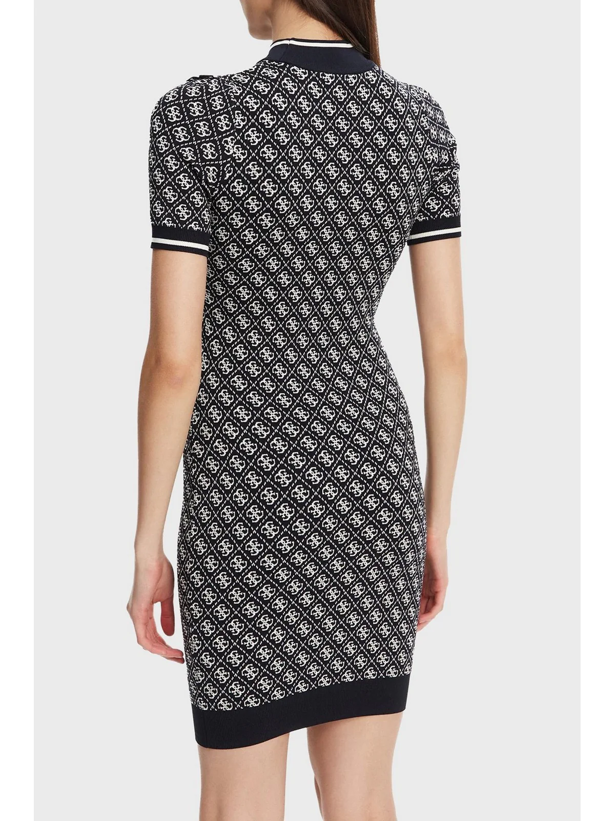GUESS Abito Donna SS LISE 4G LOGO SWTR DRESS W3YK39 Z37K0 FBCF SMART BLUE AND CREAM - Image 3