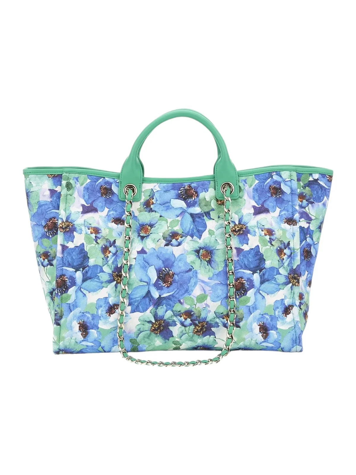 GUESS BEACHWEAR borsa mare Donna Canvas Printed Bag E4GZ17 WFCE0 P7NQ Blu - Image 3