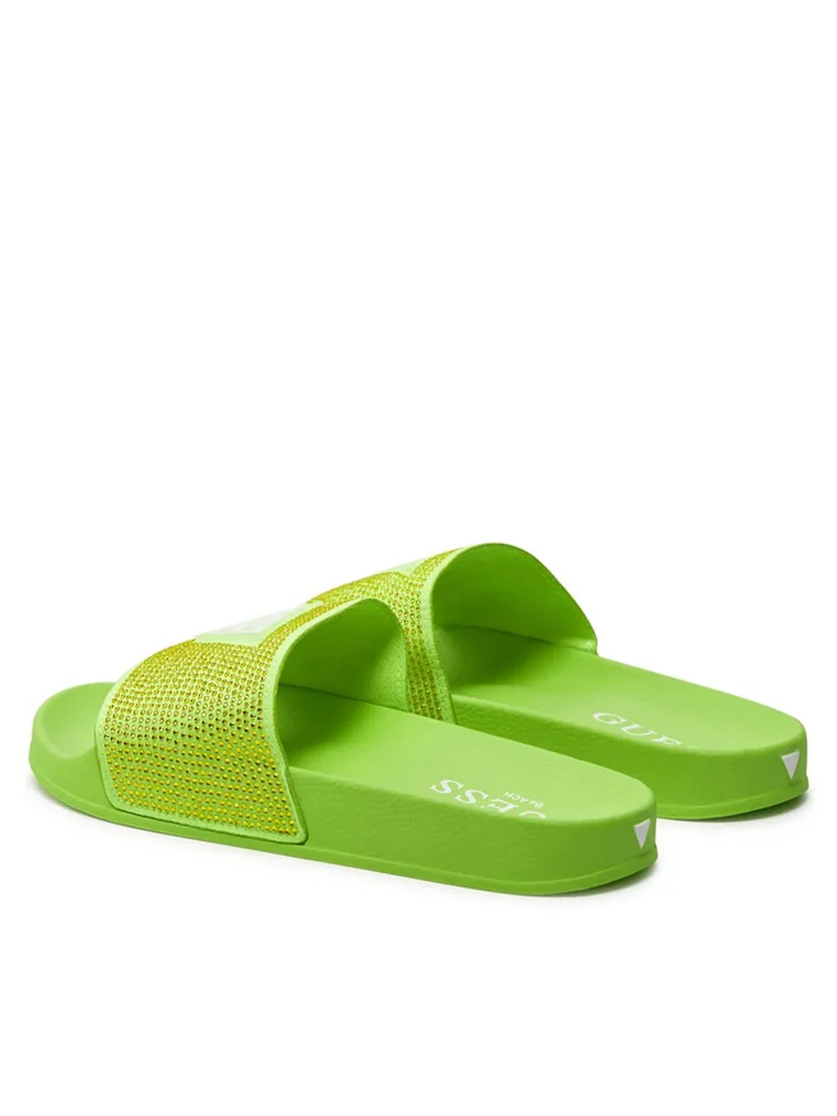 GUESS BEACHWEAR Ciabatta Donna Beach Slippers Stras E4GZ25 BB00F G8V3 Verde - Image 2