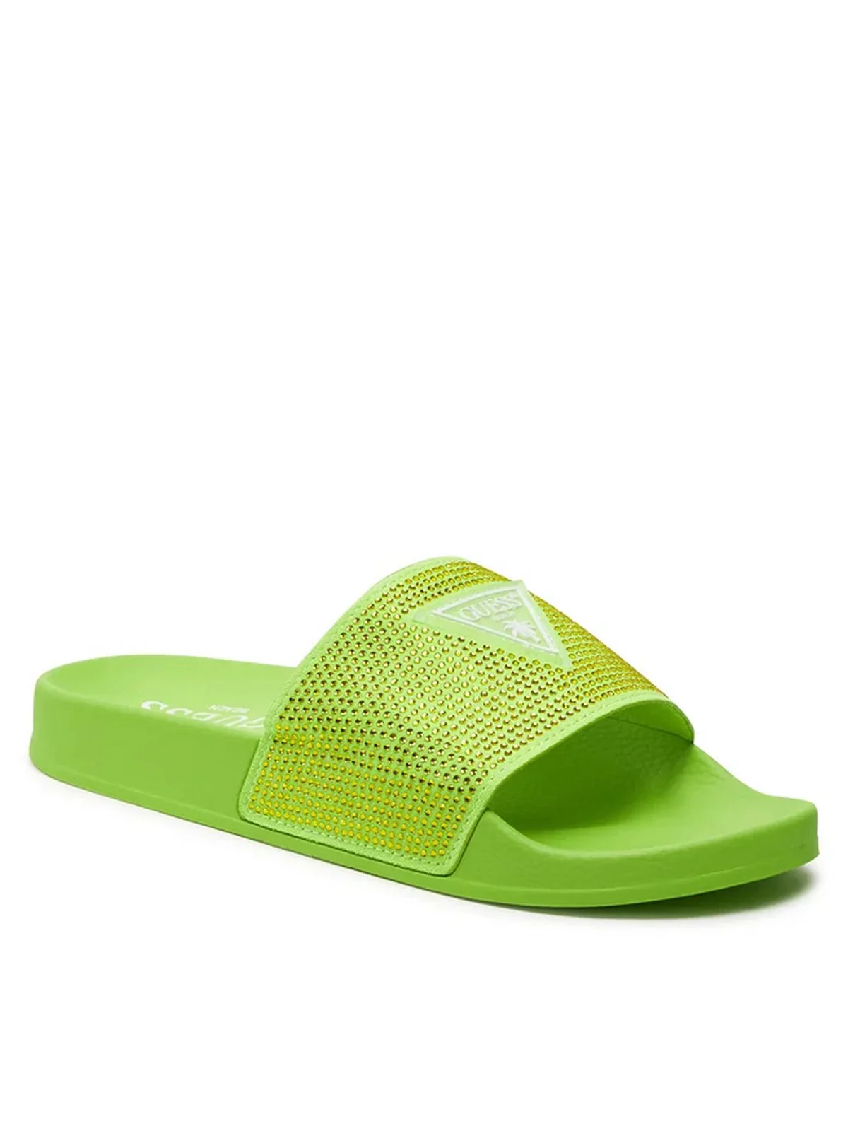 GUESS BEACHWEAR Ciabatta Donna Beach Slippers Stras E4GZ25 BB00F G8V3 Verde - Image 5