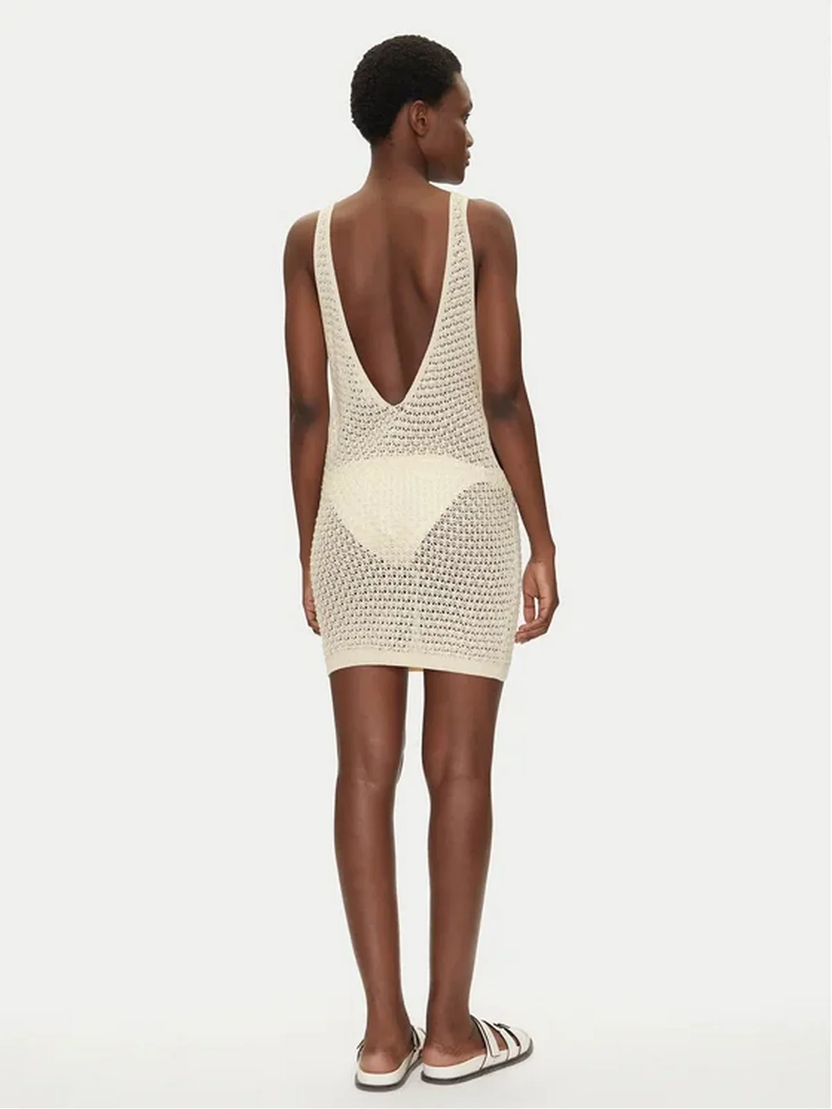 GUESS BEACHWEAR Copricostume Donna  E5GK12 Z3N30 G047 PEARL WHITE - Image 3