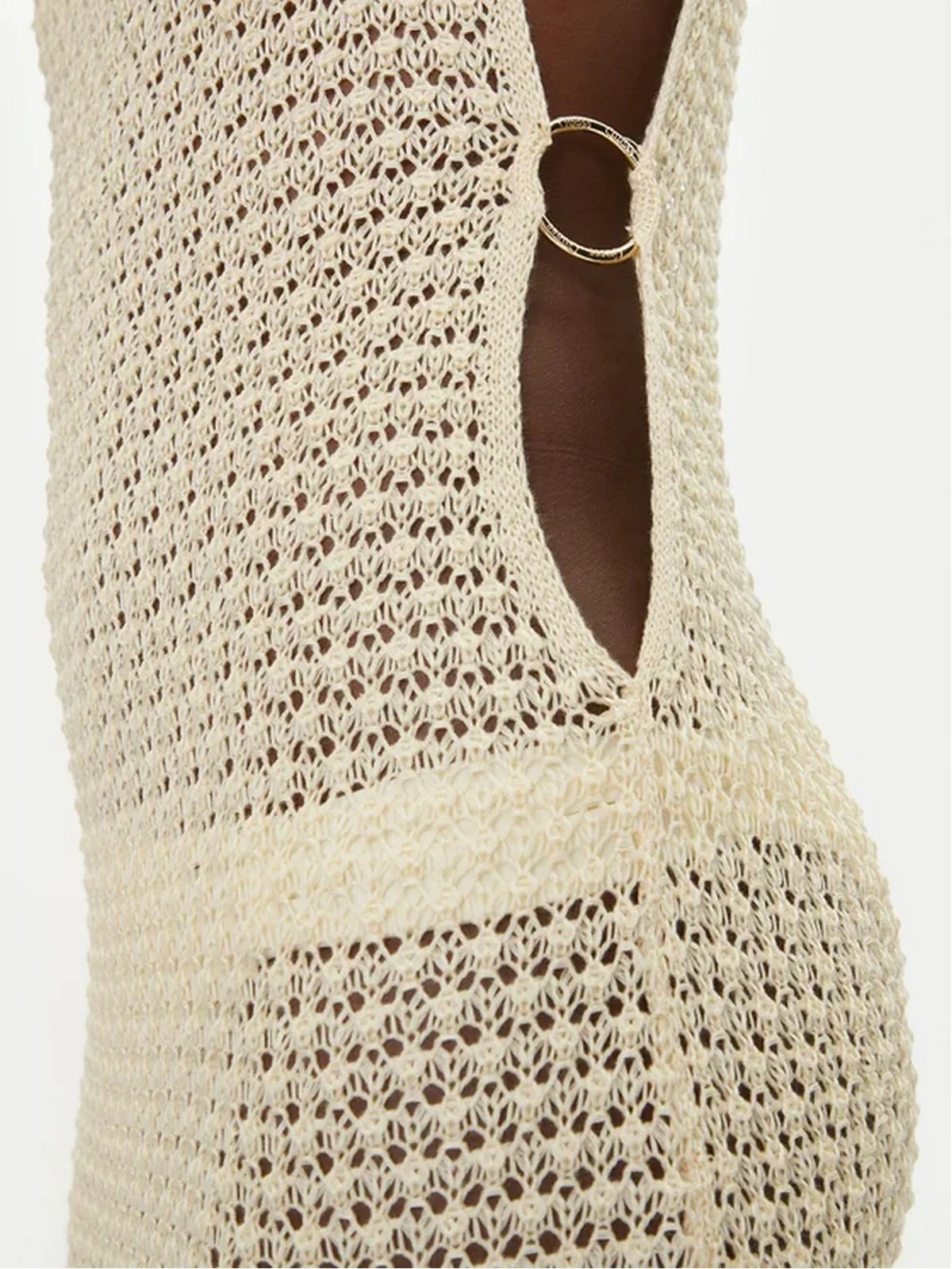 GUESS BEACHWEAR Copricostume Donna  E5GK12 Z3N30 G047 PEARL WHITE - Image 4