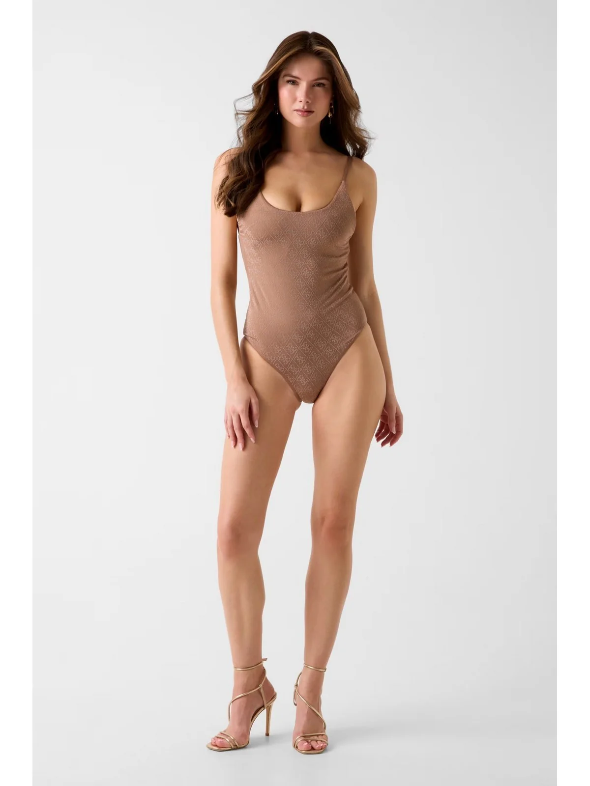 GUESS BEACHWEAR Costume da bagno Donna DIANE ONE PIECE SWIMSUIT E6GJ25 KCUO2 G1FA MALT SYRUP - Image 4