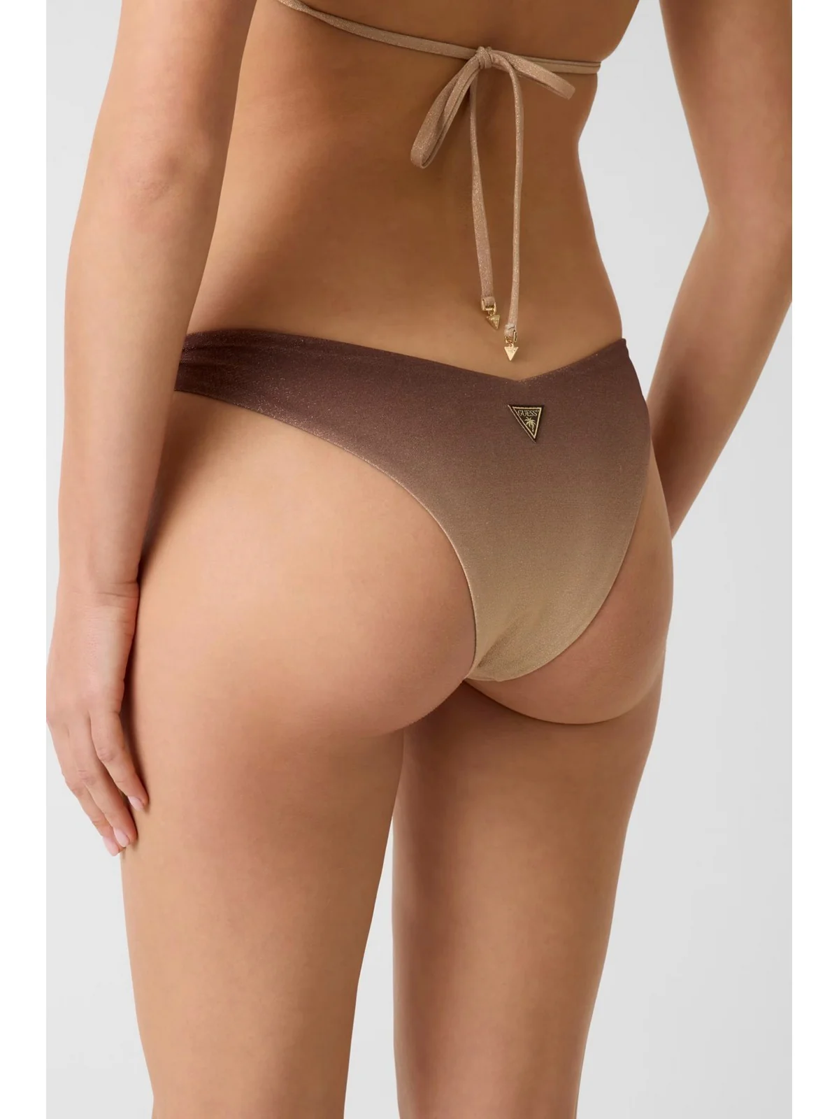 GUESS BEACHWEAR Costume da bagno Donna IRIS BRAZILIAN E6GO09 KF600 PMJQ BROWN SHADE AOP - Image 4