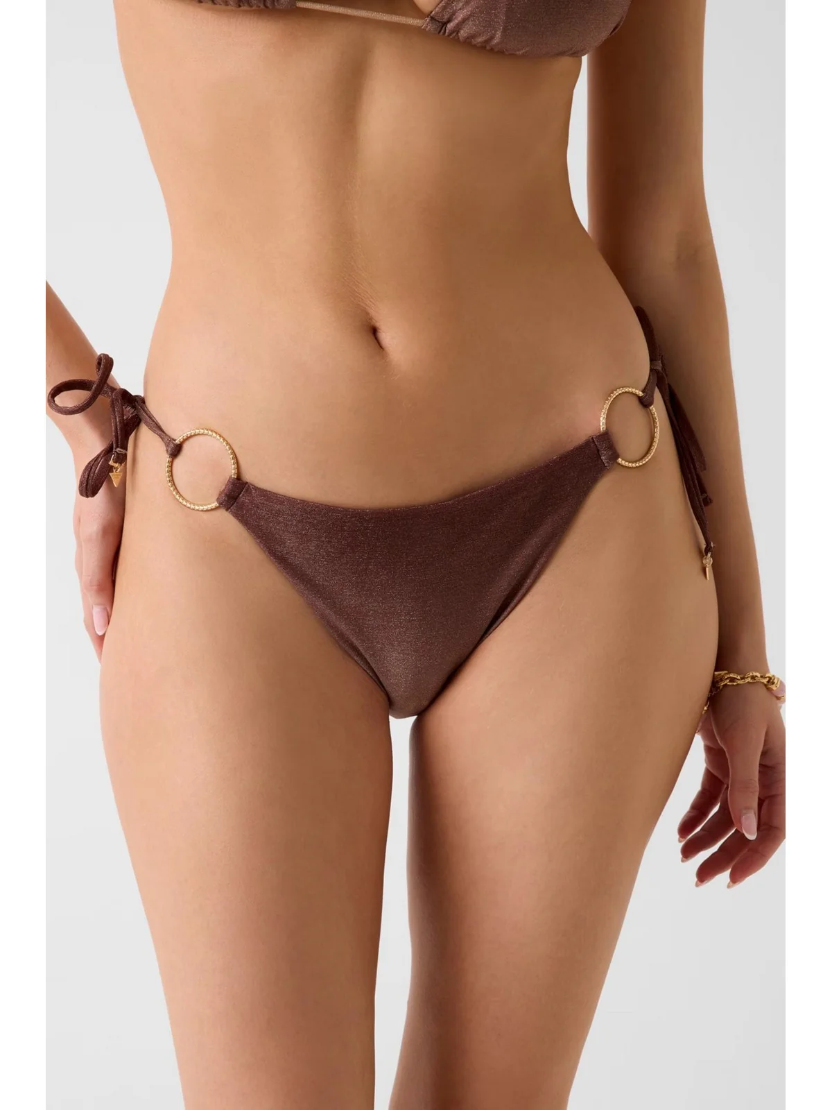 GUESS BEACHWEAR Costume da bagno Donna IRIS STRING BRIEF E6GO08 KF600 PMJQ BROWN SHADE AOP - Image 3