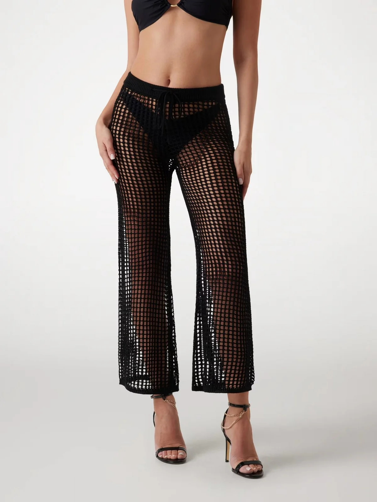 GUESS BEACHWEAR Pantalone Donna  E5GB02 Z3N30 JBLK Jet Black A996 - Image 2