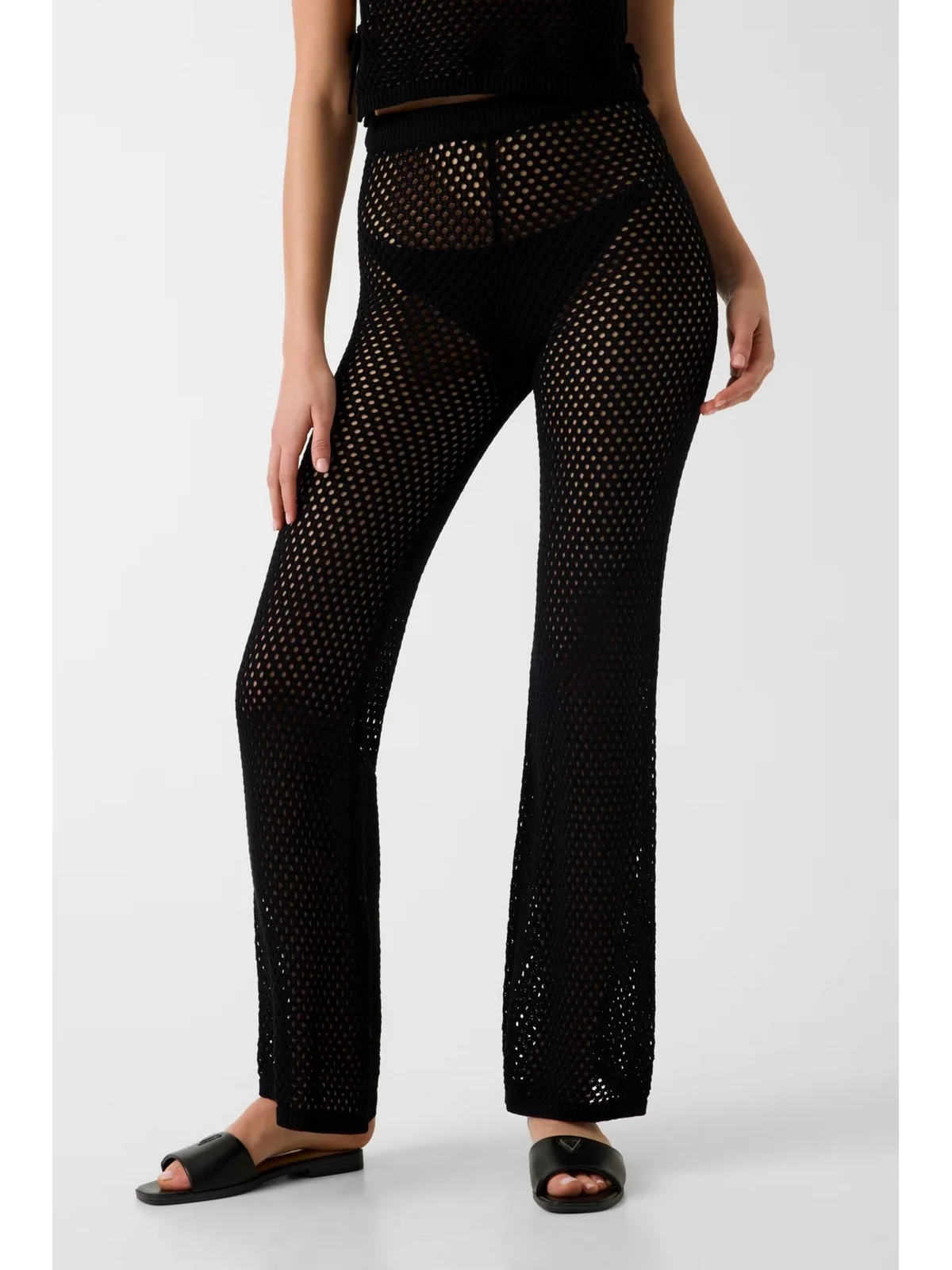 GUESS BEACHWEAR Pantalone Donna LUNA PANT SWRT E6GB05 Z5632 JBLK Jet Black A996 - Image 2