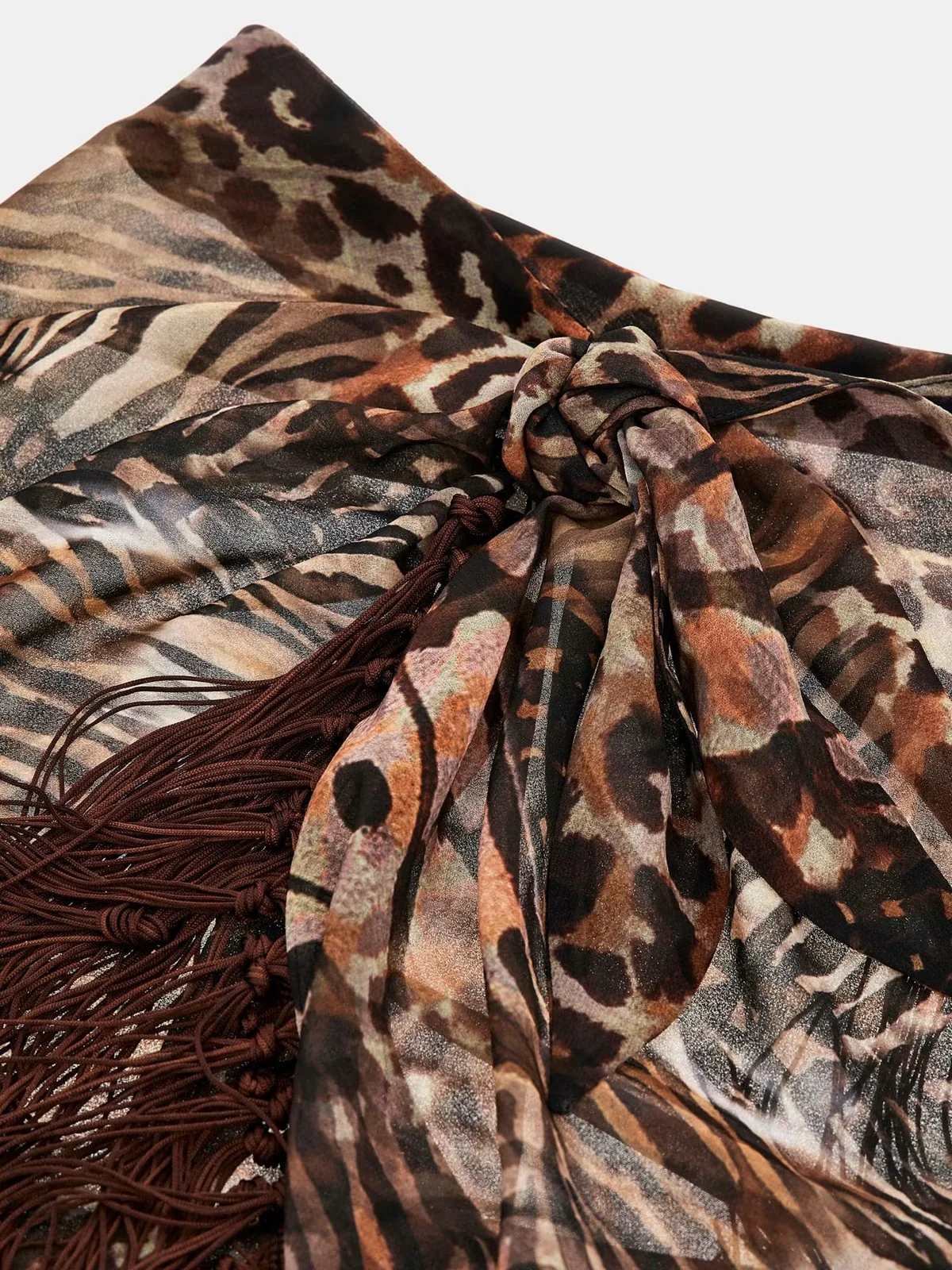 GUESS BEACHWEAR Pareo Donna  E5GZ01 WH4T2 P1LI BUTTERFLY LEOPARD AO - Image 6