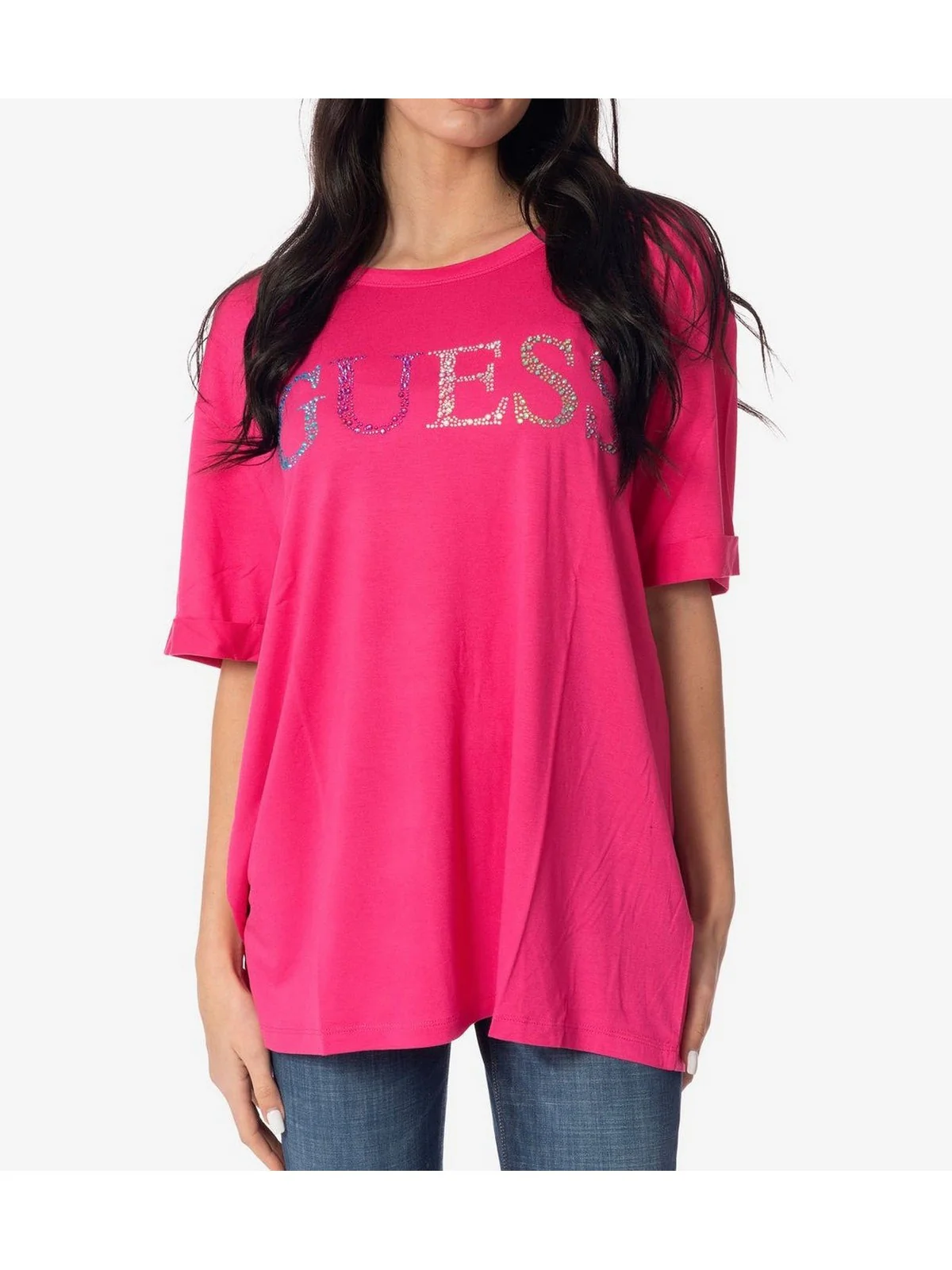 GUESS BEACHWEAR T-Shirt e Polo Donna t-shirt E4GI02 K68D2 G6H0 Rosa - Image 2