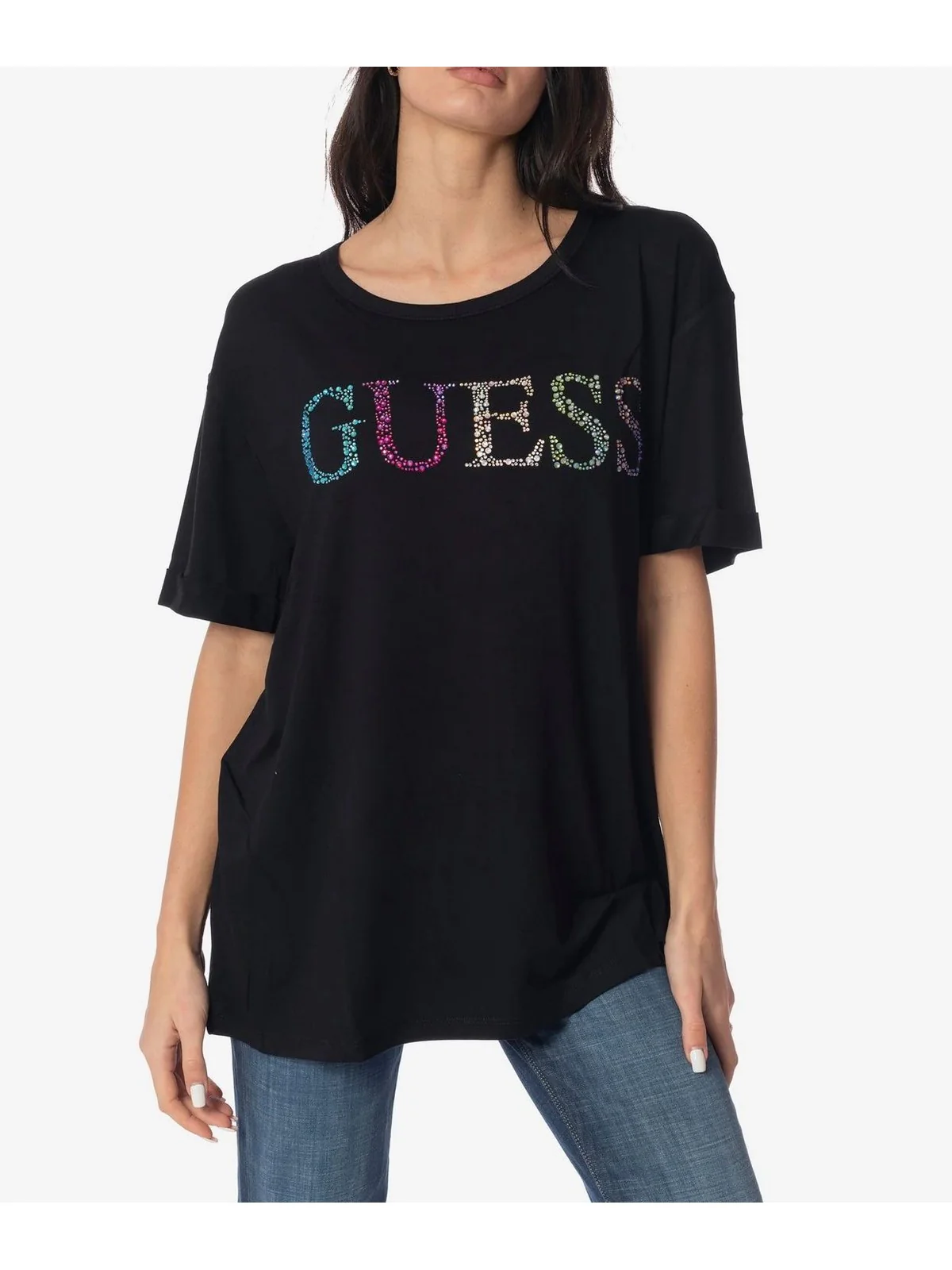 GUESS BEACHWEAR T-Shirt e Polo Donna t-shirt E4GI02 K68D2 JBLK Nero - Image 2