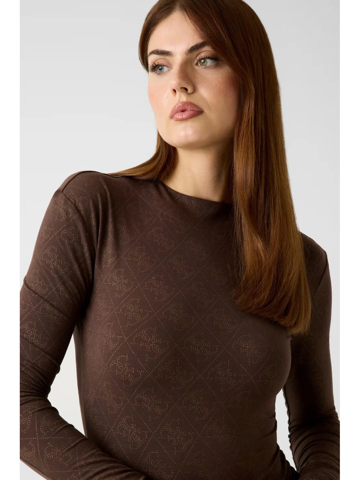 GUESS Body Donna LS TEODORA LOGO BODY W5BP09 K68D2 G1EA DARK COFFEE - Image 5