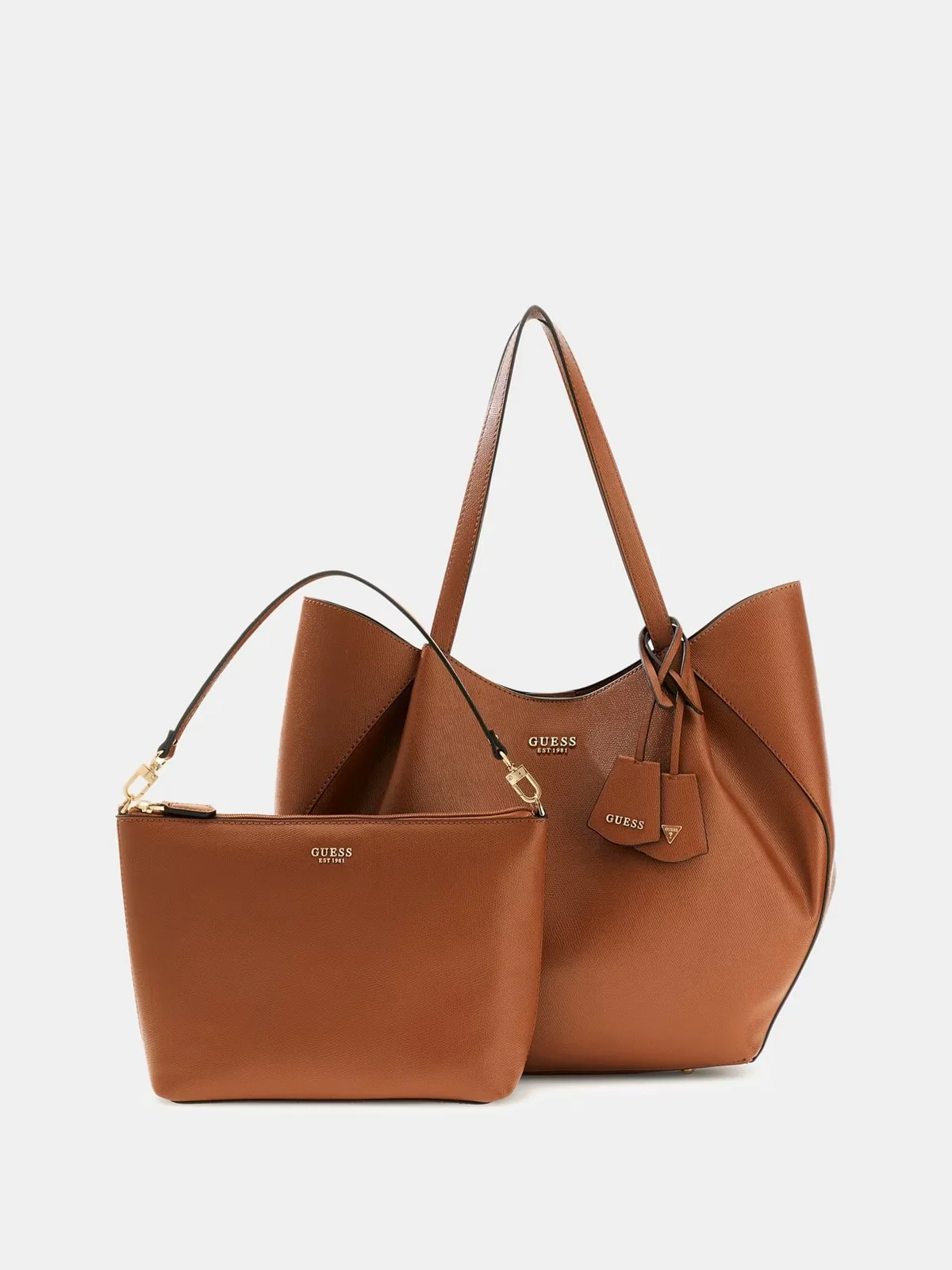 GUESS Borsa Donna AMORETTE 2 IN 1 TOTE HWBG78 98240 COG COGNAC - Image 3