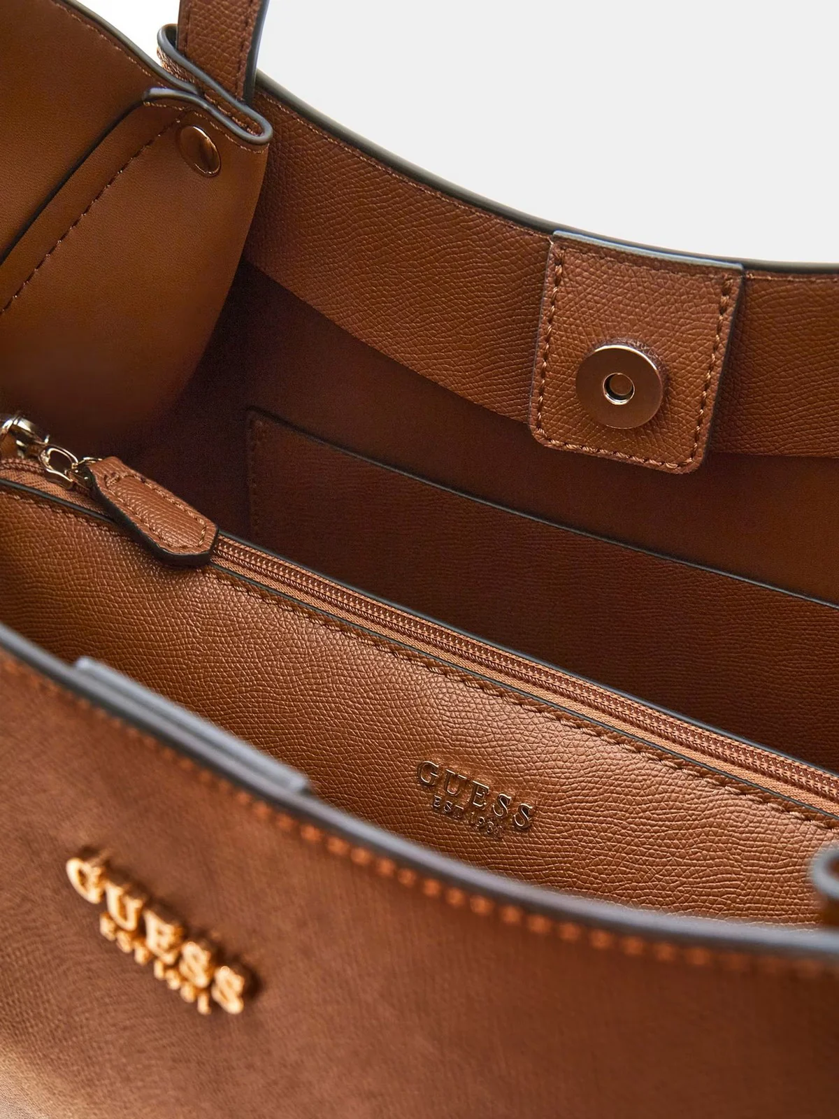 GUESS Borsa Donna AMORETTE 2 IN 1 TOTE HWBG78 98240 COG COGNAC - Image 5