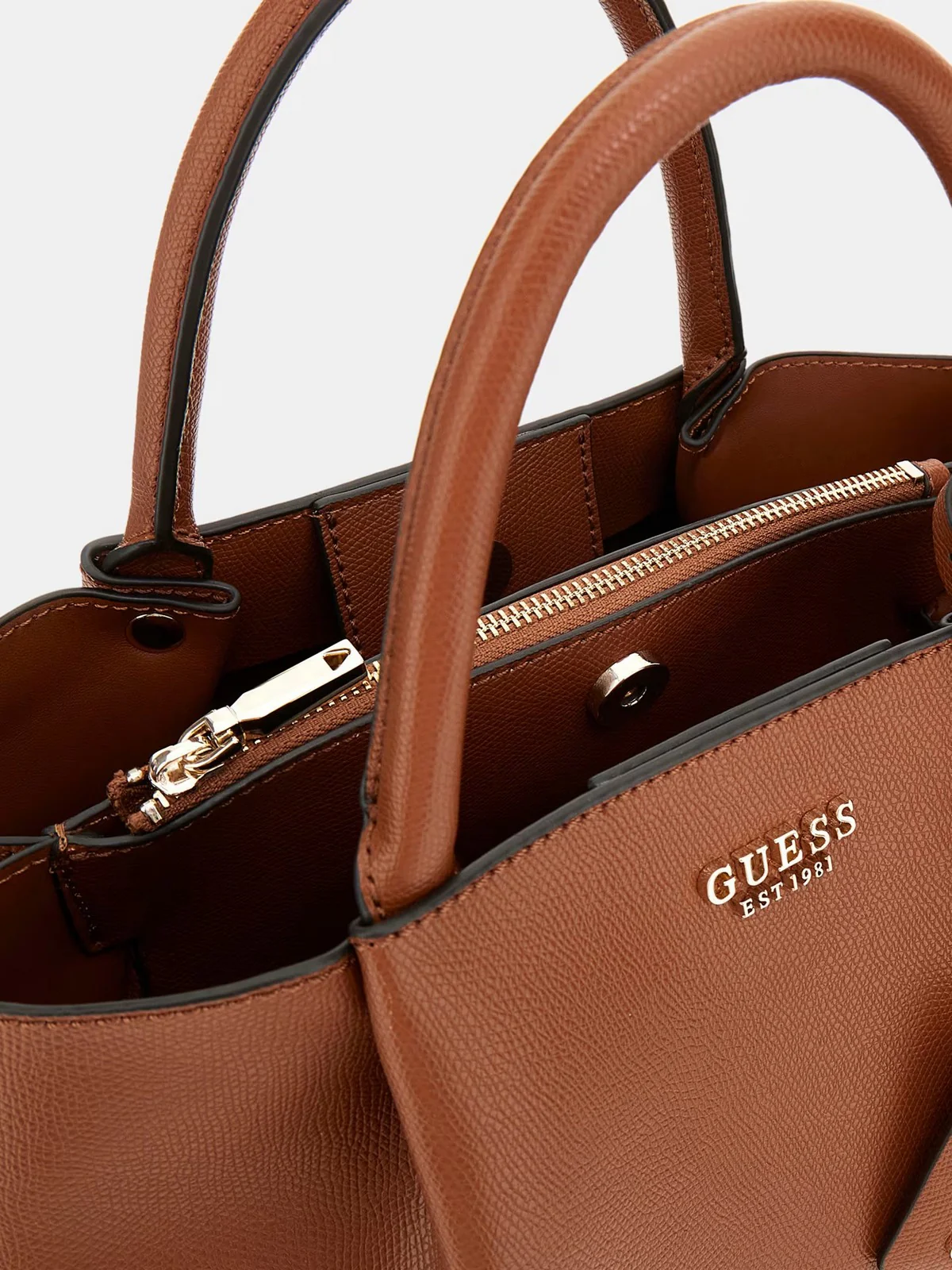 GUESS Borsa Donna AMORETTE GIRLFRIEND SATCHEL HWBG78 98060 COG COGNAC - Image 5