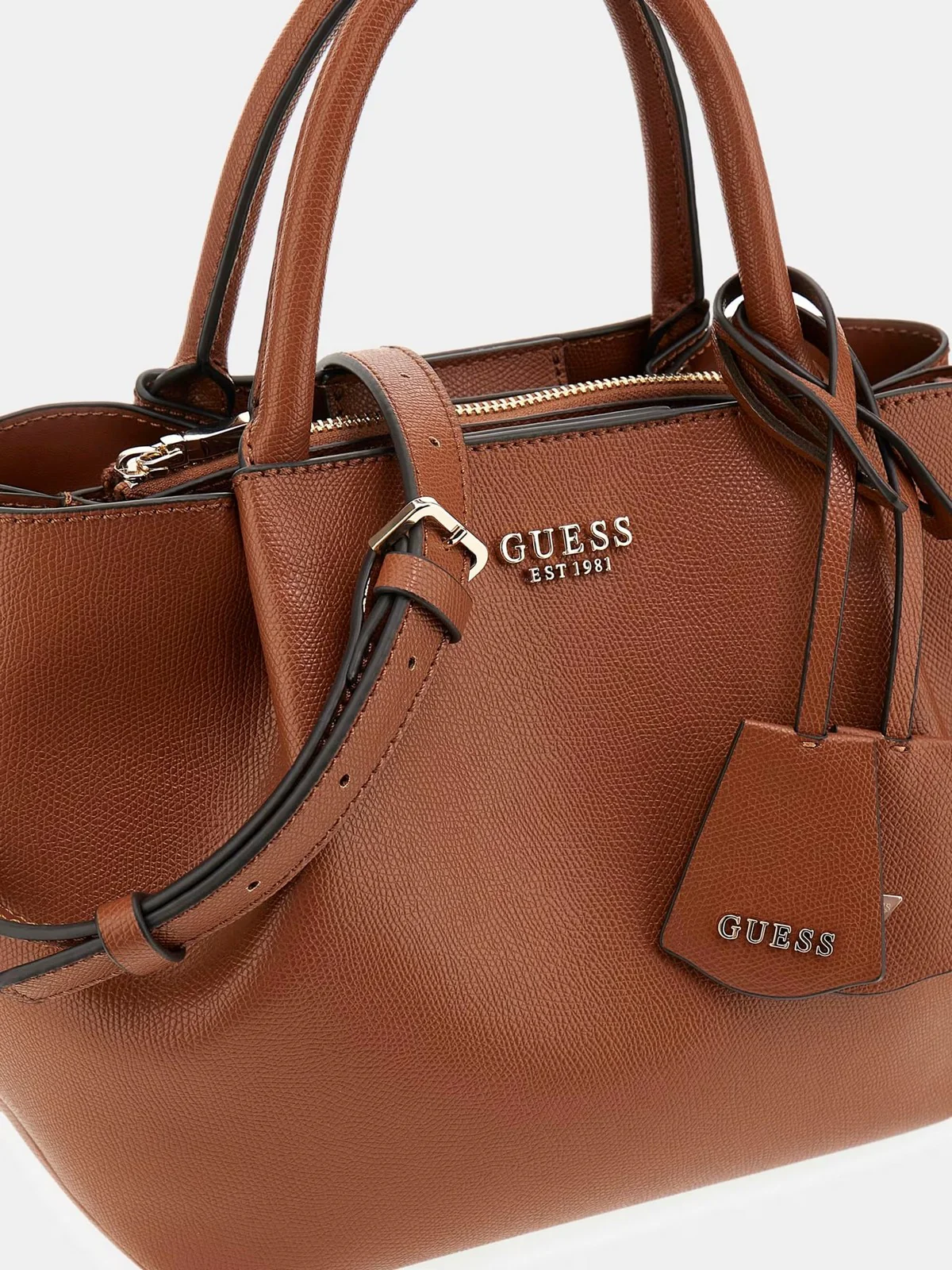 GUESS Borsa Donna AMORETTE GIRLFRIEND SATCHEL HWBG78 98060 COG COGNAC - Image 6